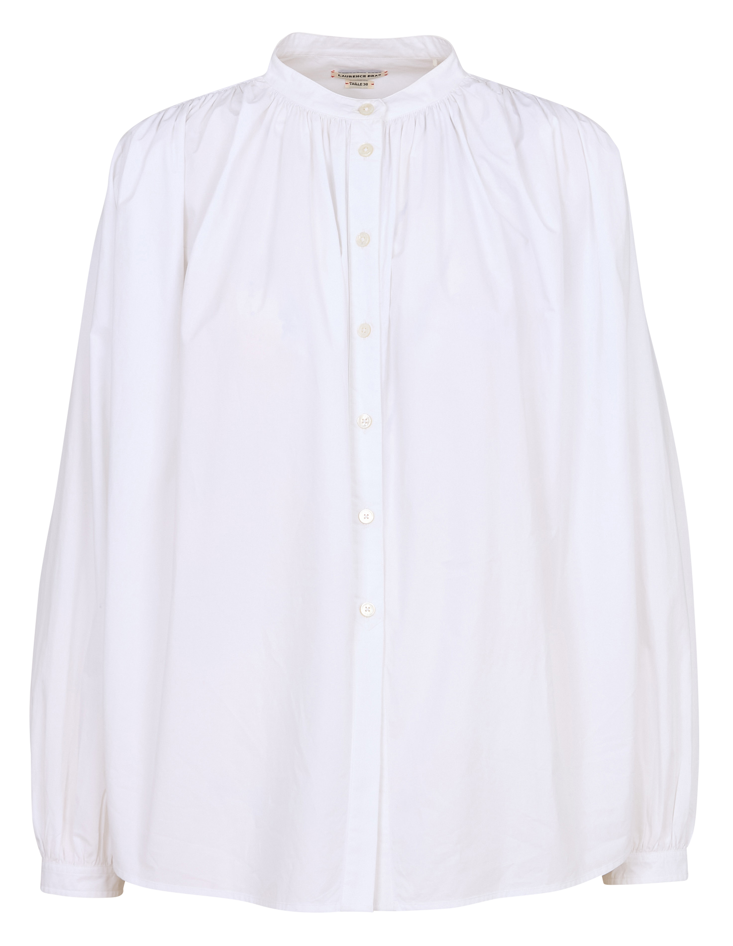 Kurzes Baumwollkleid mit Rundhalsausschnitt LAURENCE BRAS Weiss