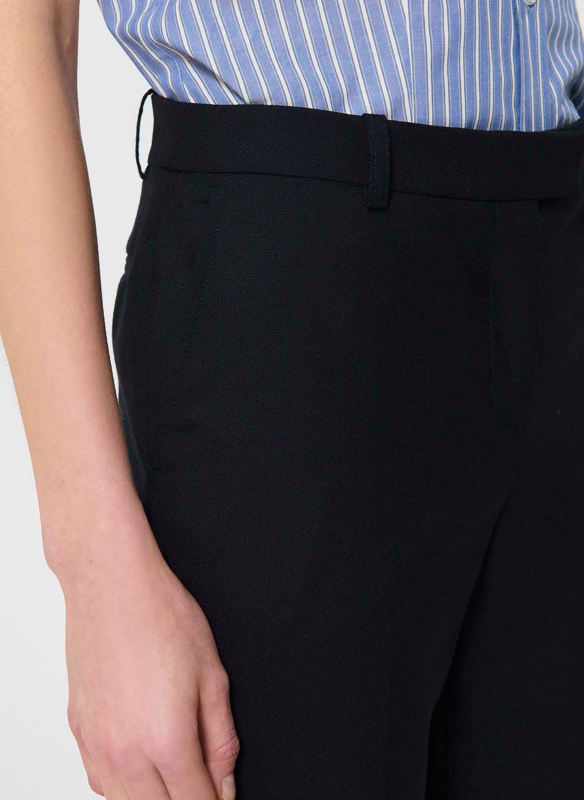 Pantalon droit en laine TARA JARMON Bleu