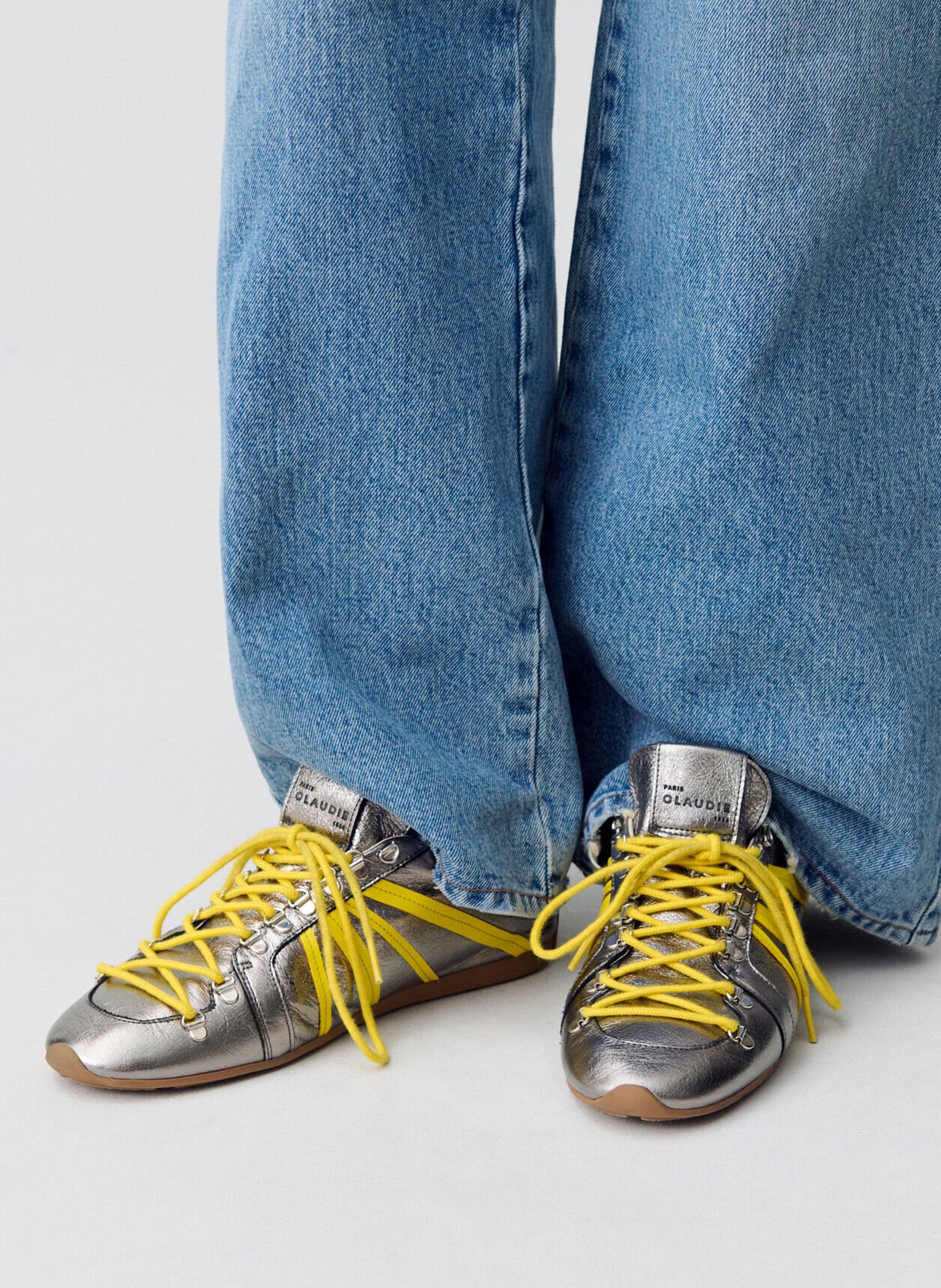 Baskets basses métallisées CLAUDIE PIERLOT Argent