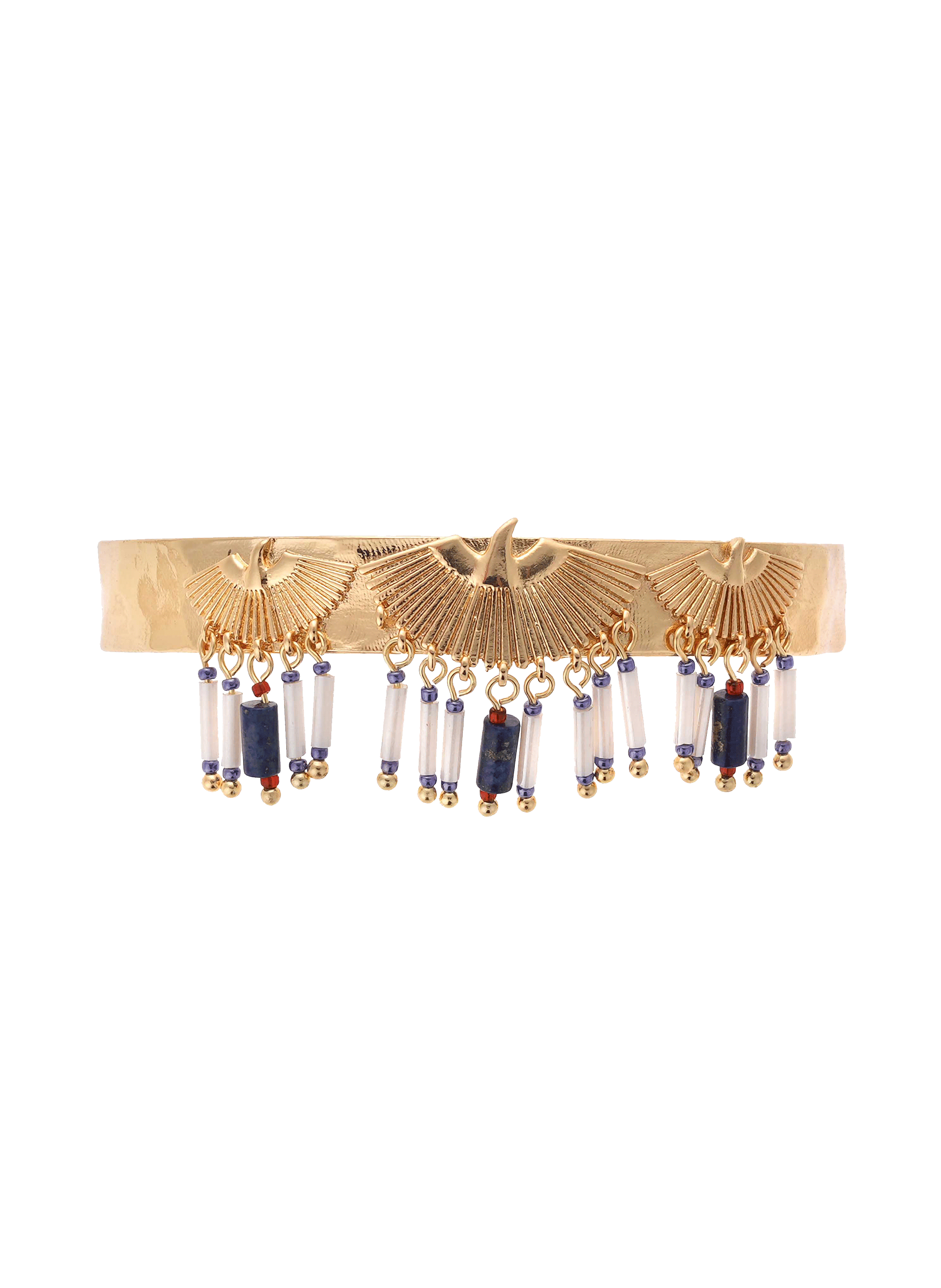 Bangle bracelet with beads HIPANEMA Blue