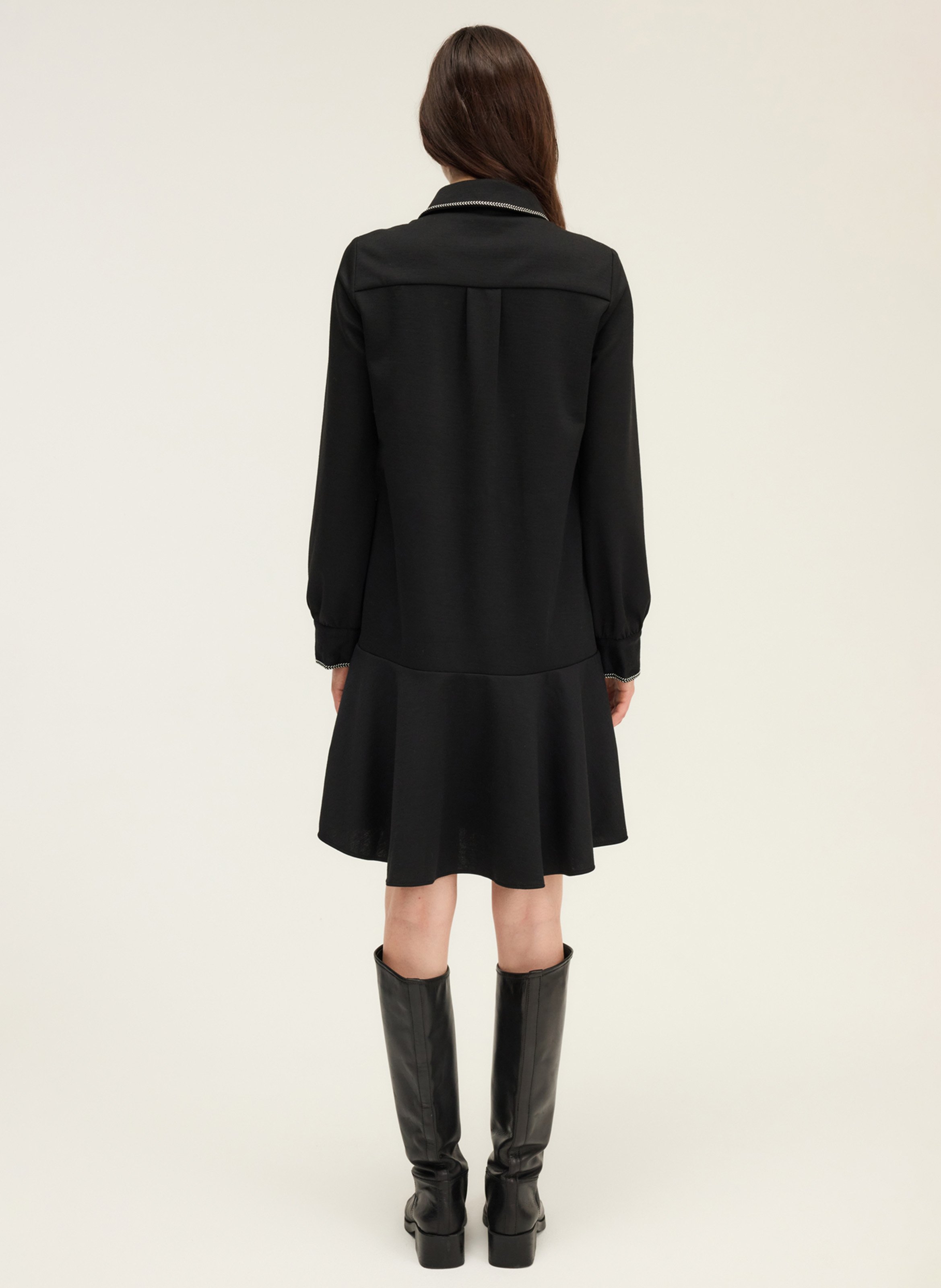 Short dress with shirt collar PABLO Black