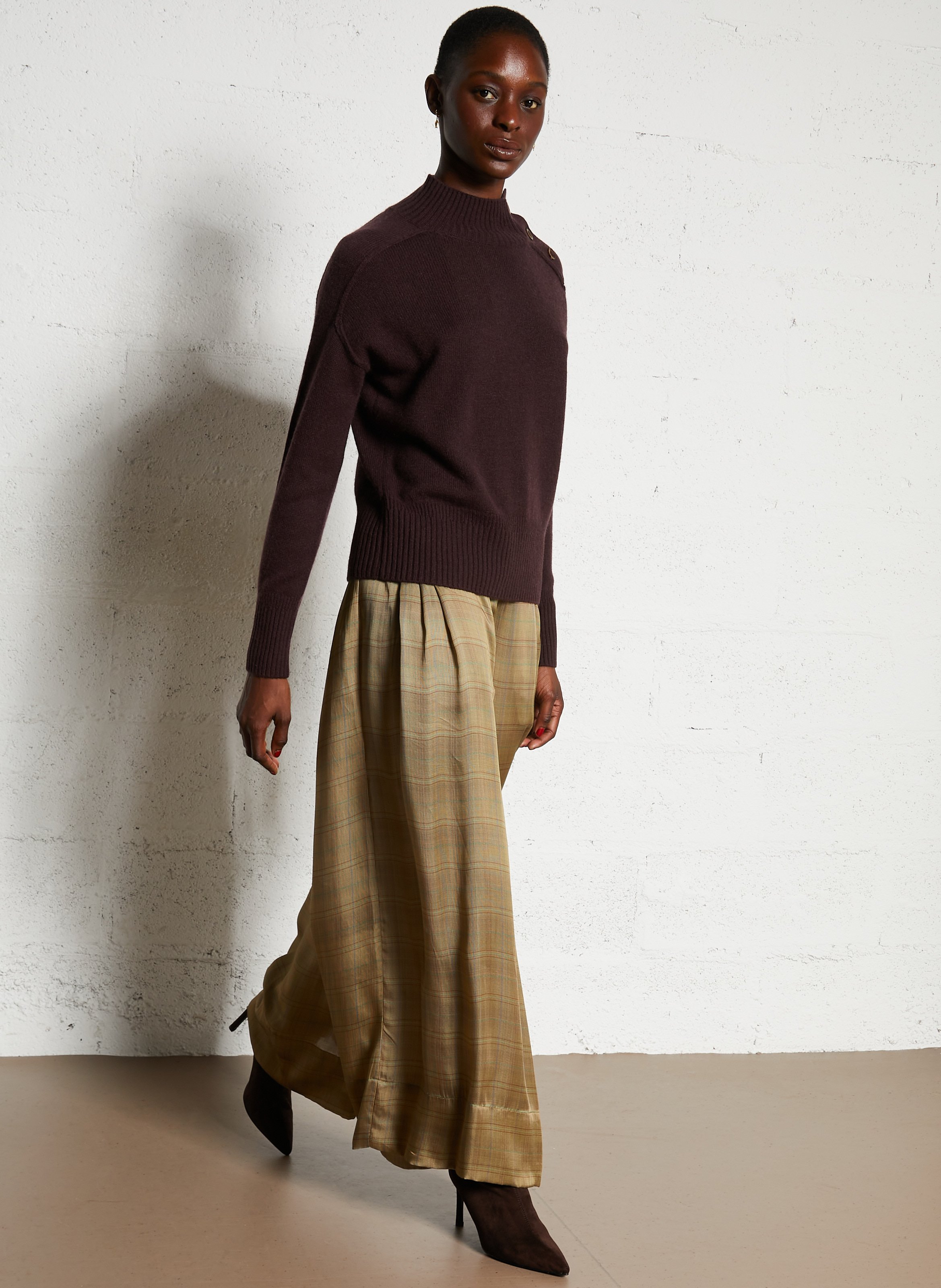 Cashmere high-neck sweater MAISON 123 Purple