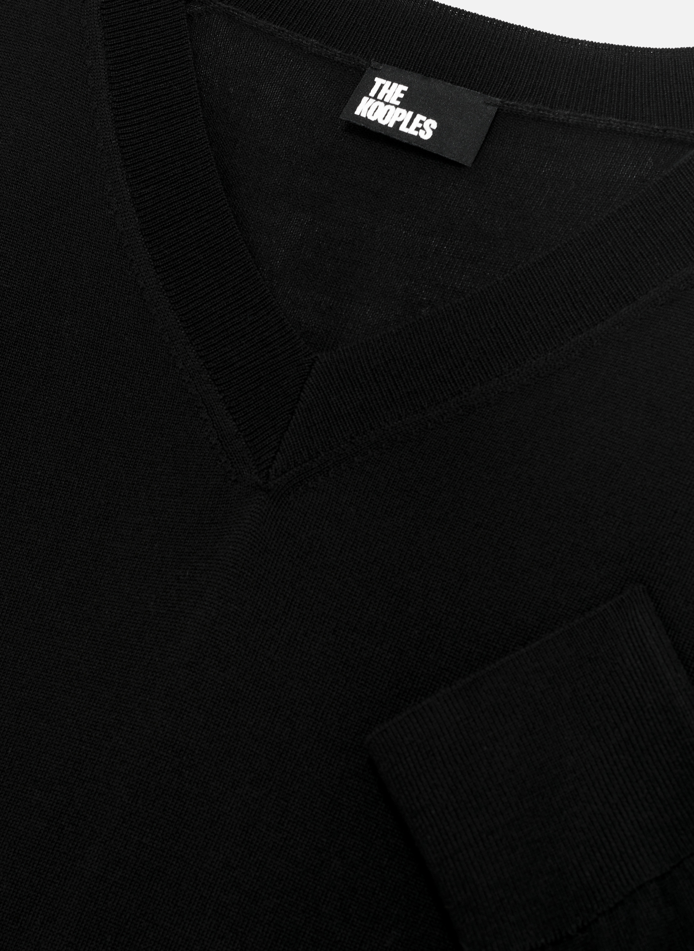 Bunelle wool V-neck sweater THE KOOPLES Black