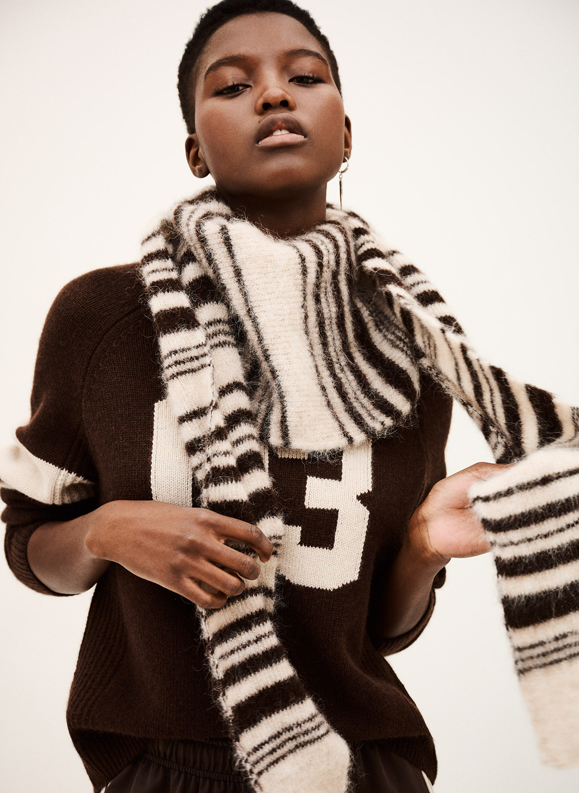 Echarpe en alpaga mélangé BA&SH