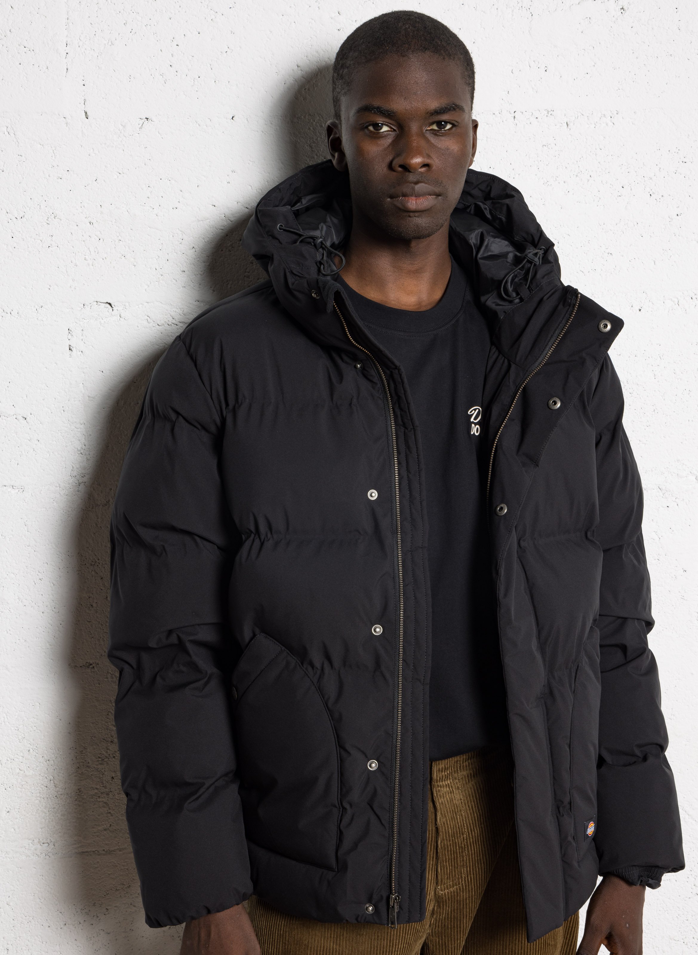 Recht donsjack met capuchon DICKIES Zwart