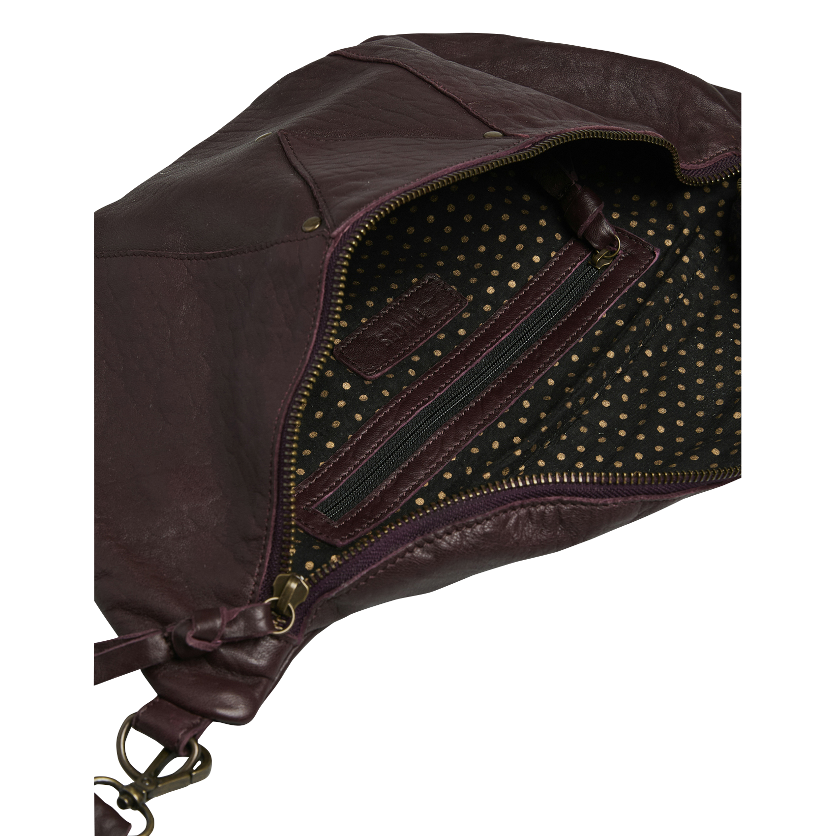 Leather waist bag PIECES Red