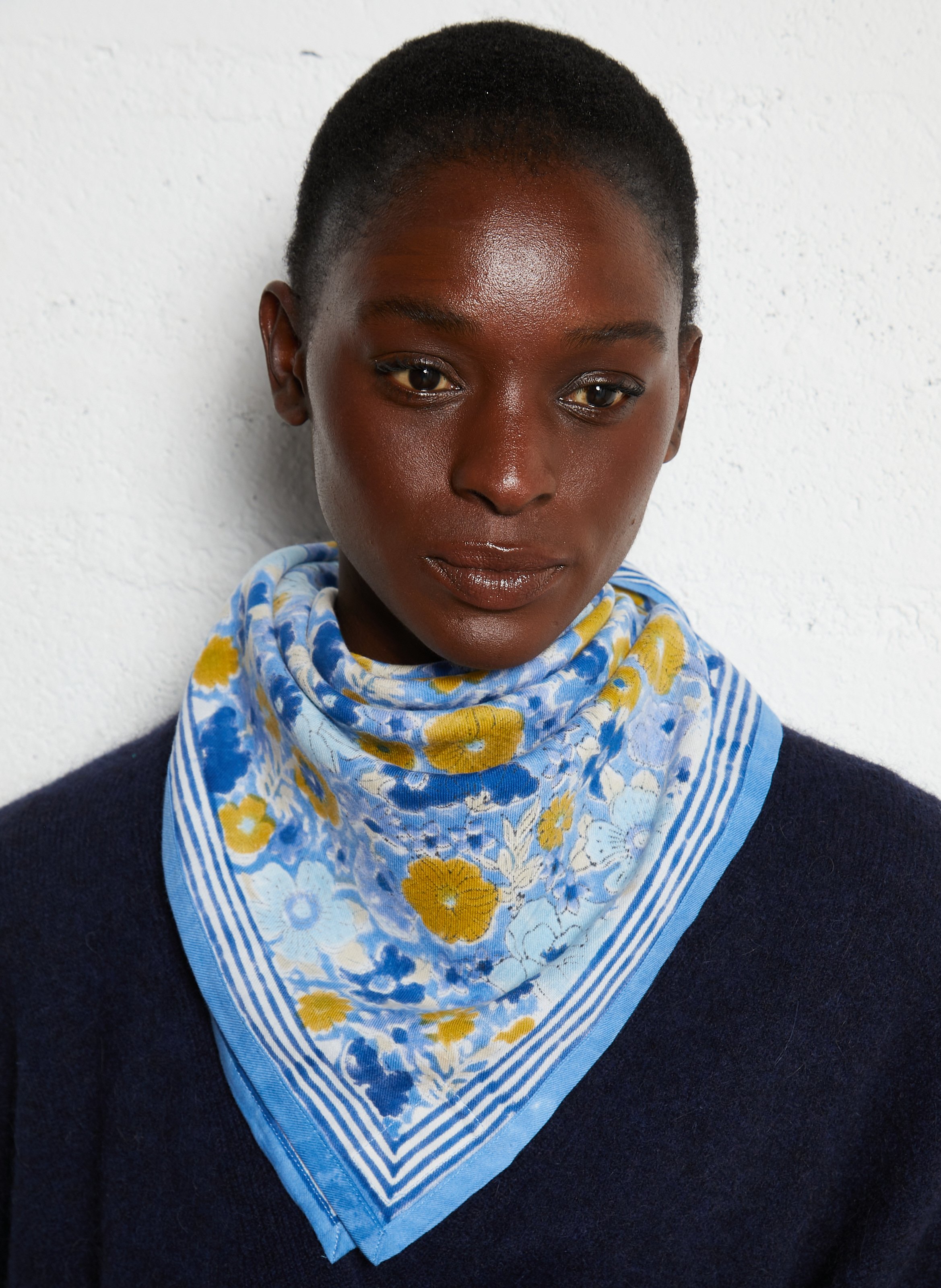 Foulard en coton APACHES COLLECTIONS Bleu