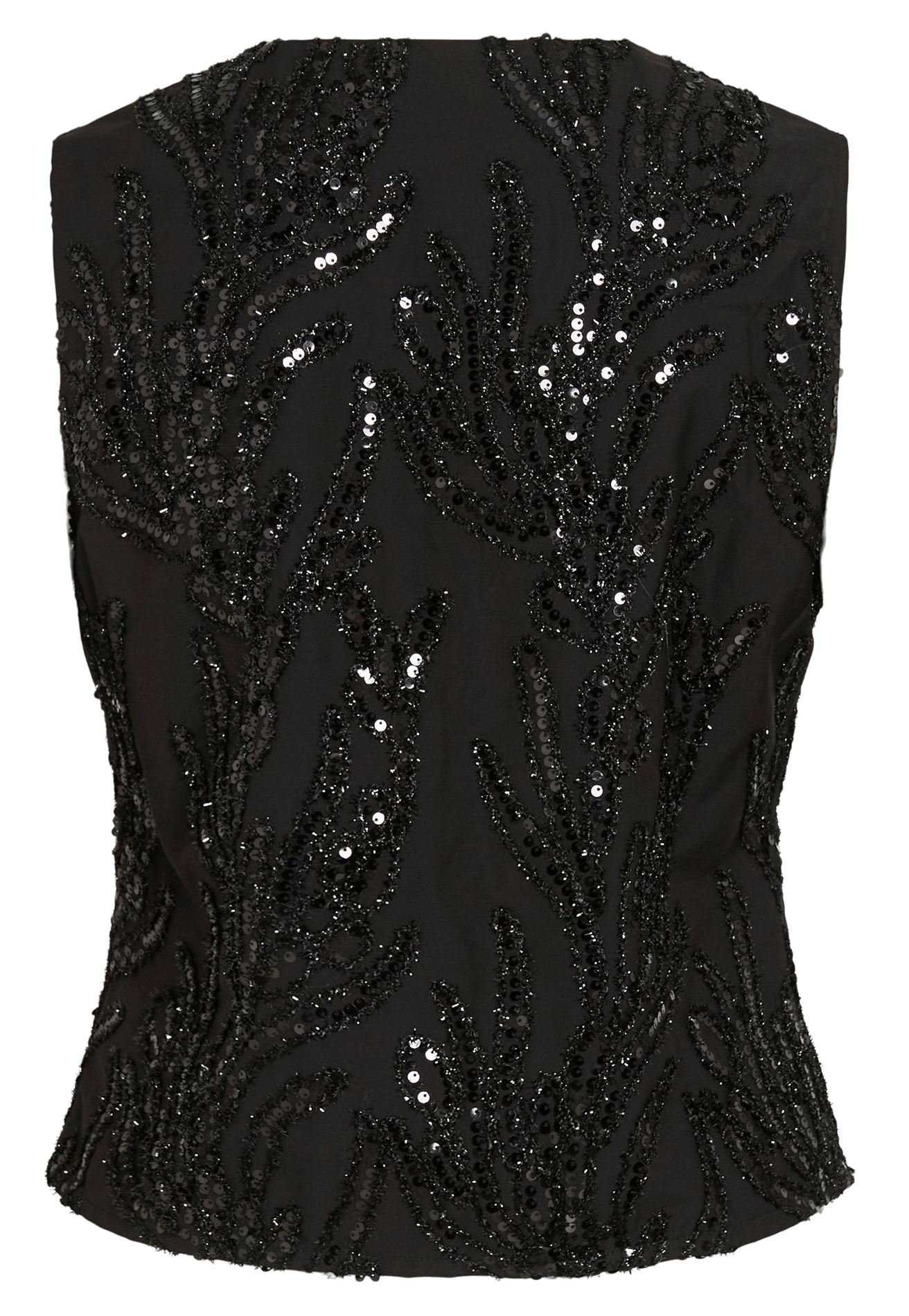 Sequined V-neck top ROUGE EDIT Grey