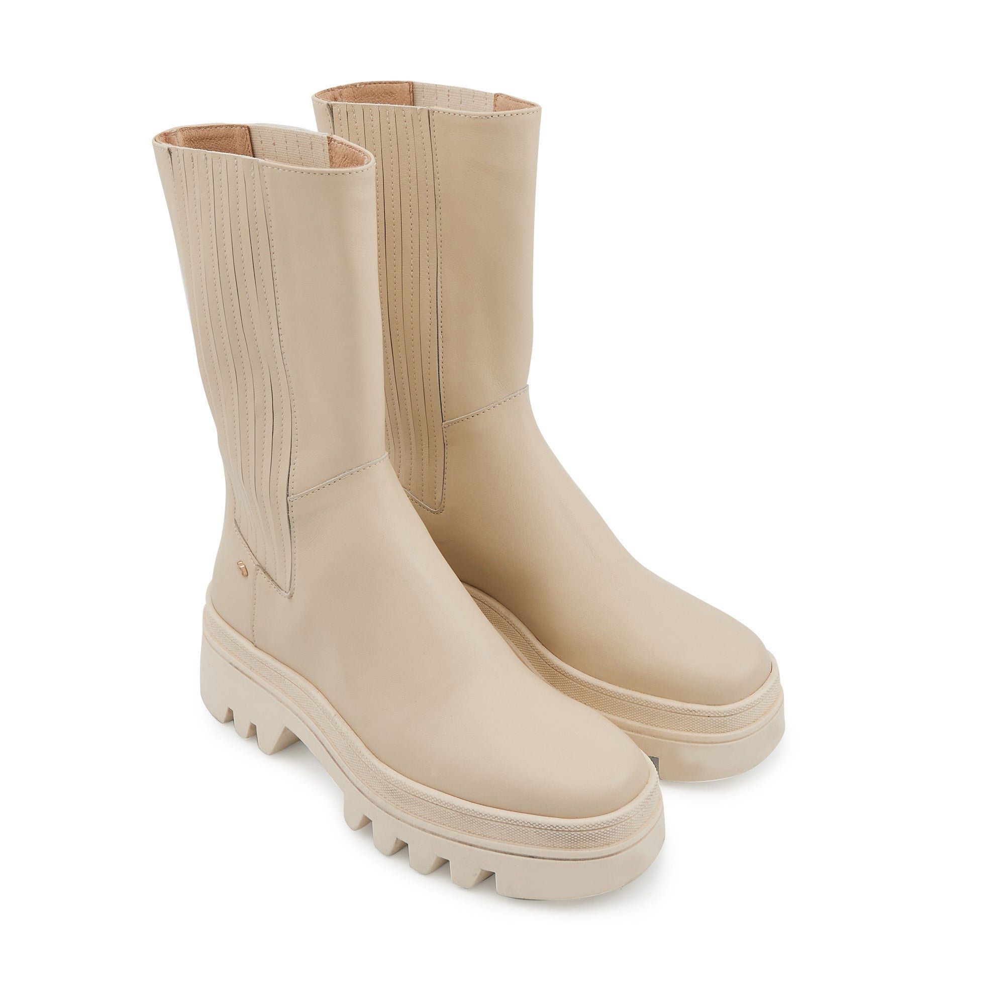 Smooth leather handbag BONS BAISERS PARIS Beige