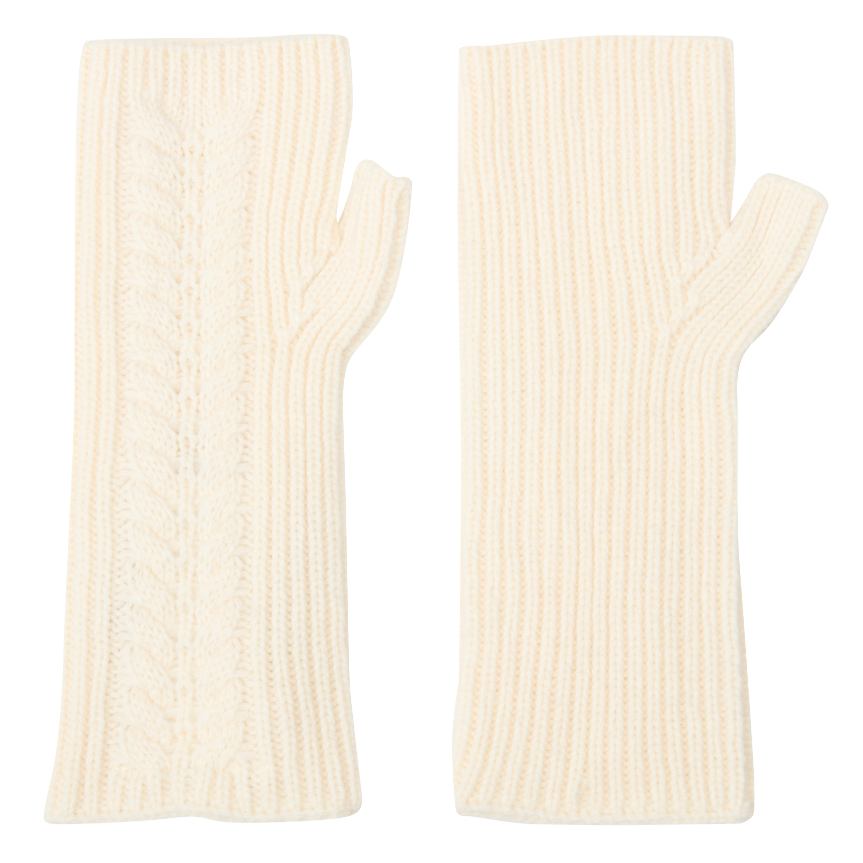 Guanti in misto lana Bianco