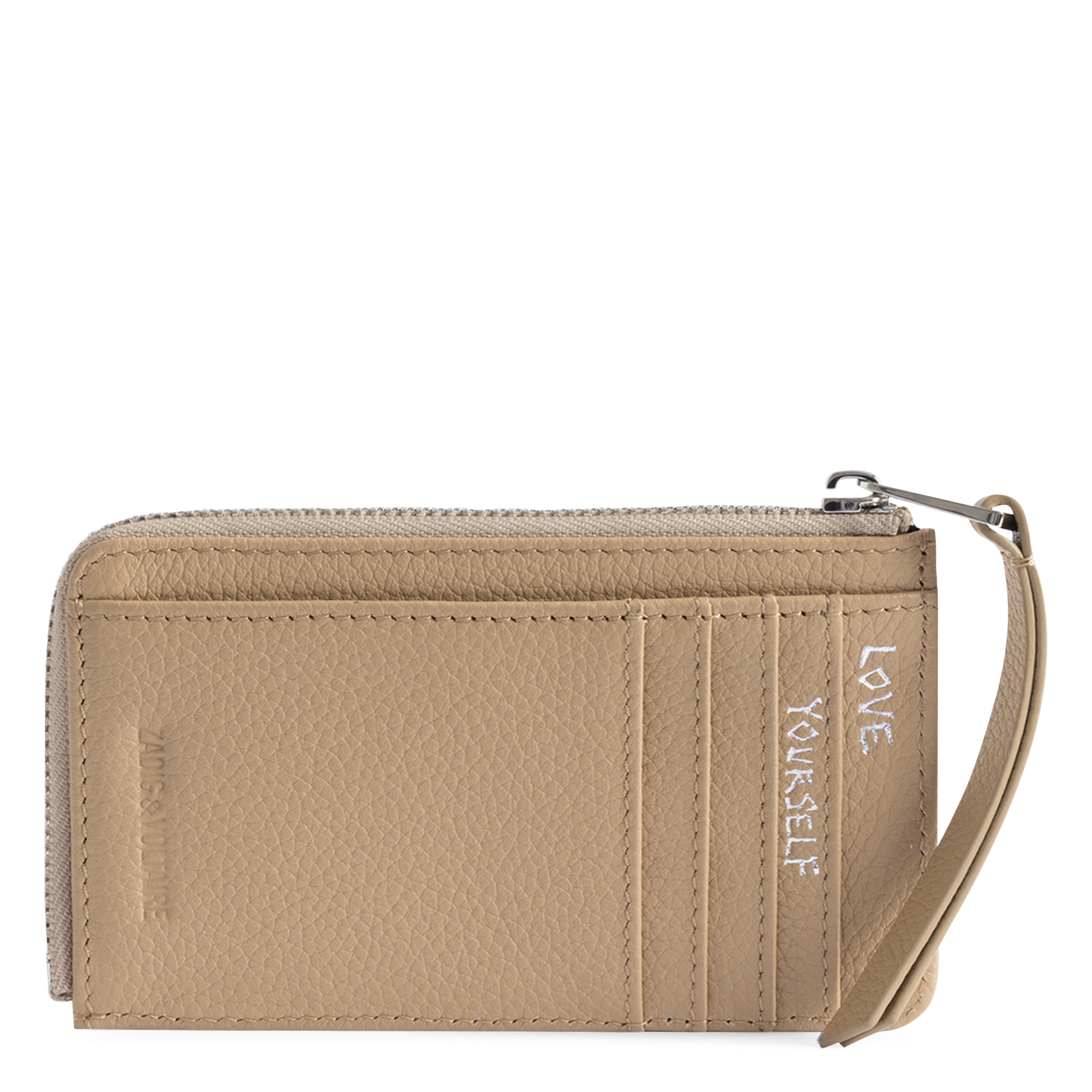 Porte-cartes en cuir ZADIG&VOLTAIRE Beige