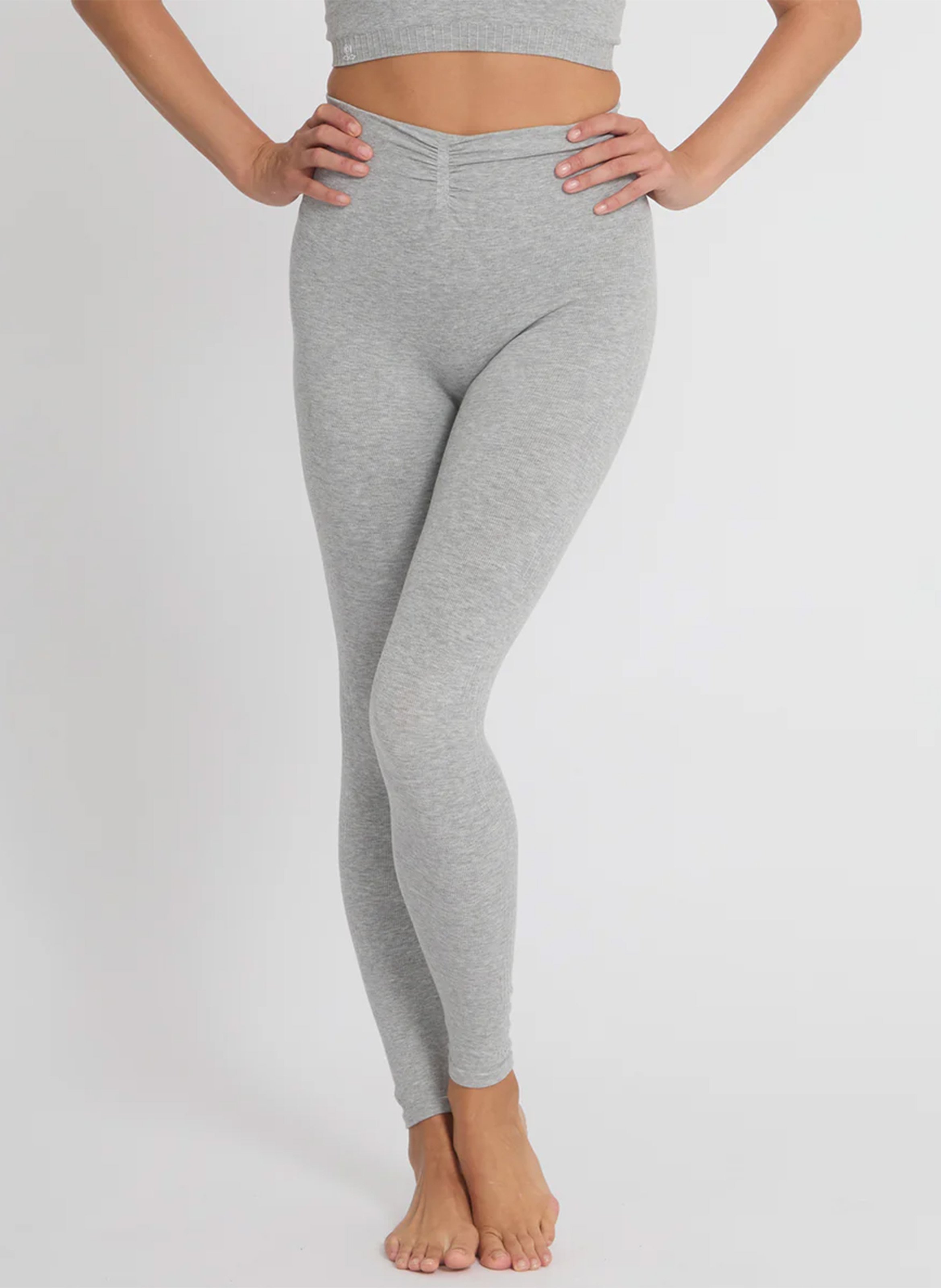 Legging de yoga en fibres de bambou mélangées YOGA SEARCHER Gris