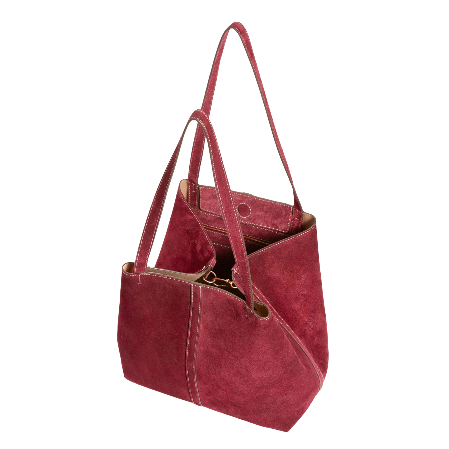 Suede tote bag VANESSA BRUNO Red