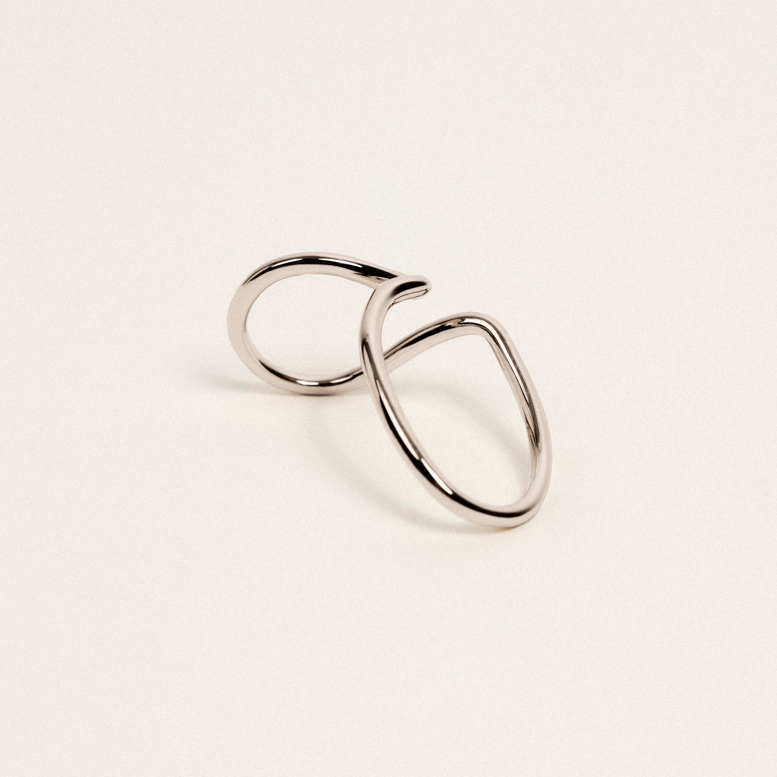 Earcuff droit, argent recyclé 2 mm MAYRENA Argent