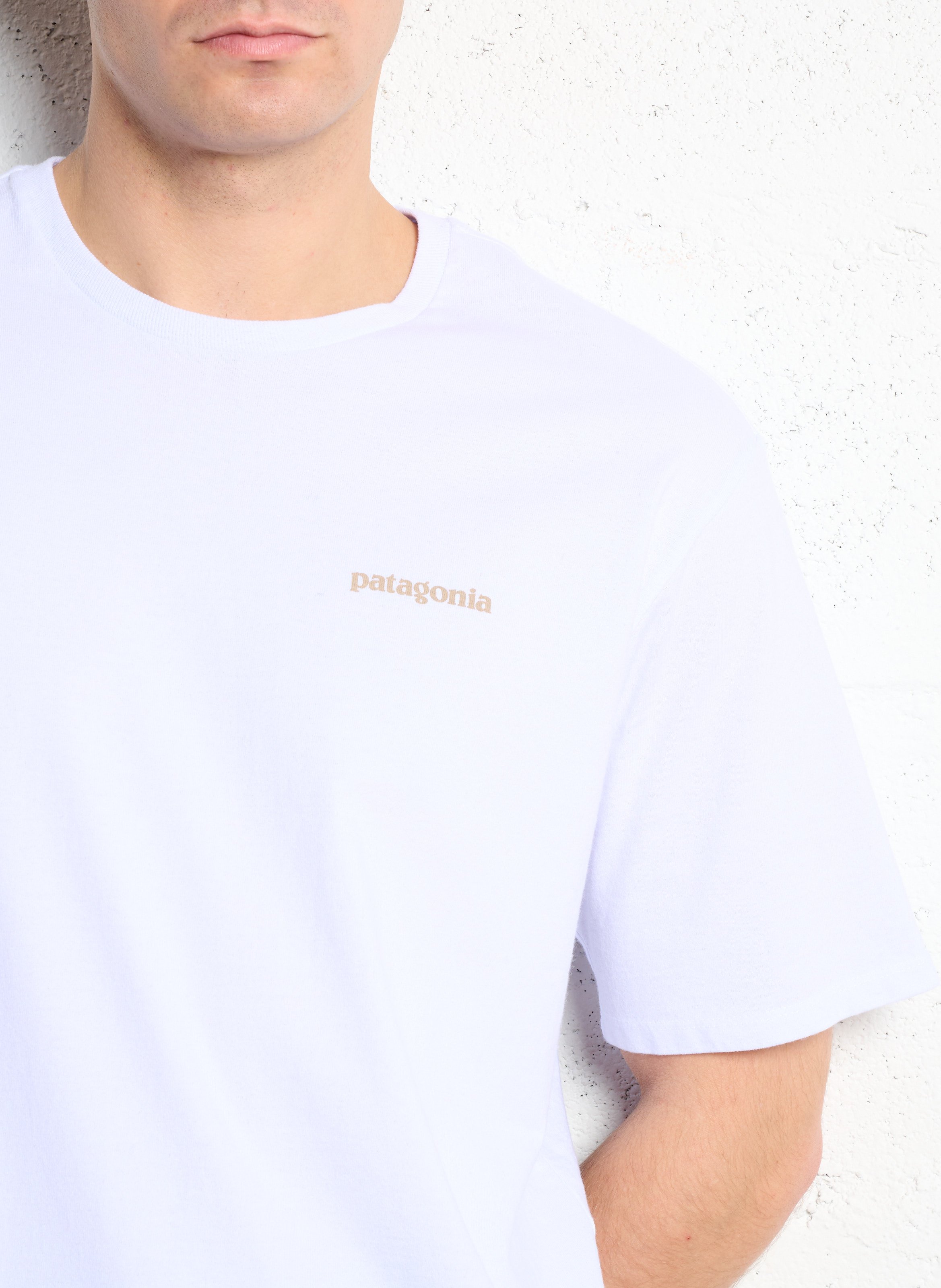 Straight T-shirt in mixed recycled cotton PATAGONIA White