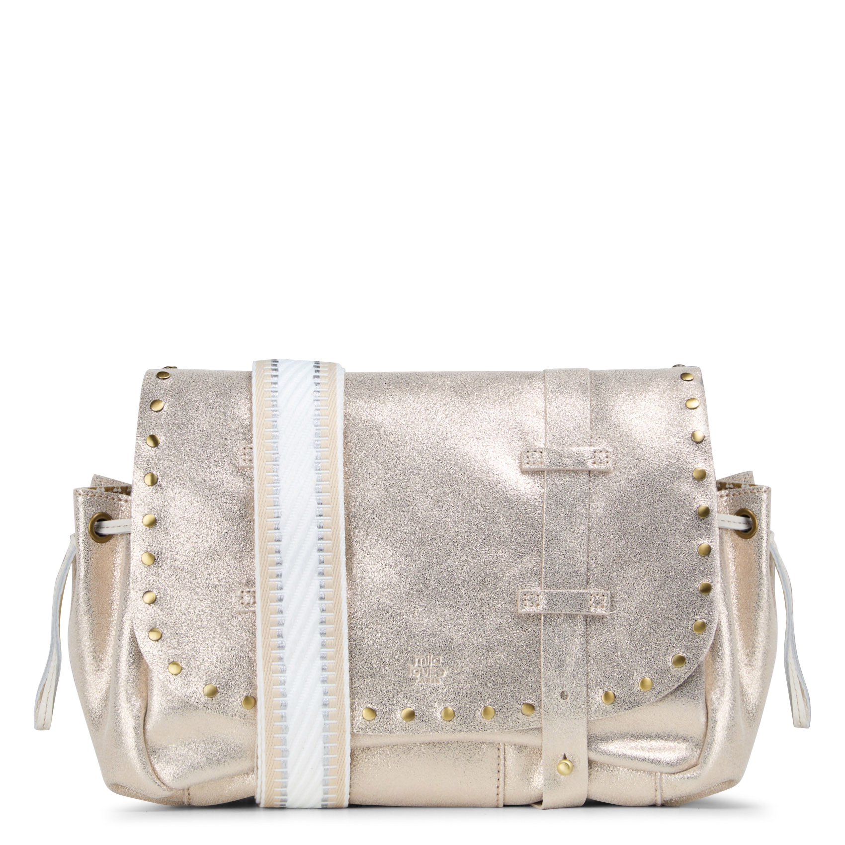 Leather shoulder bag MILA LOUISE White