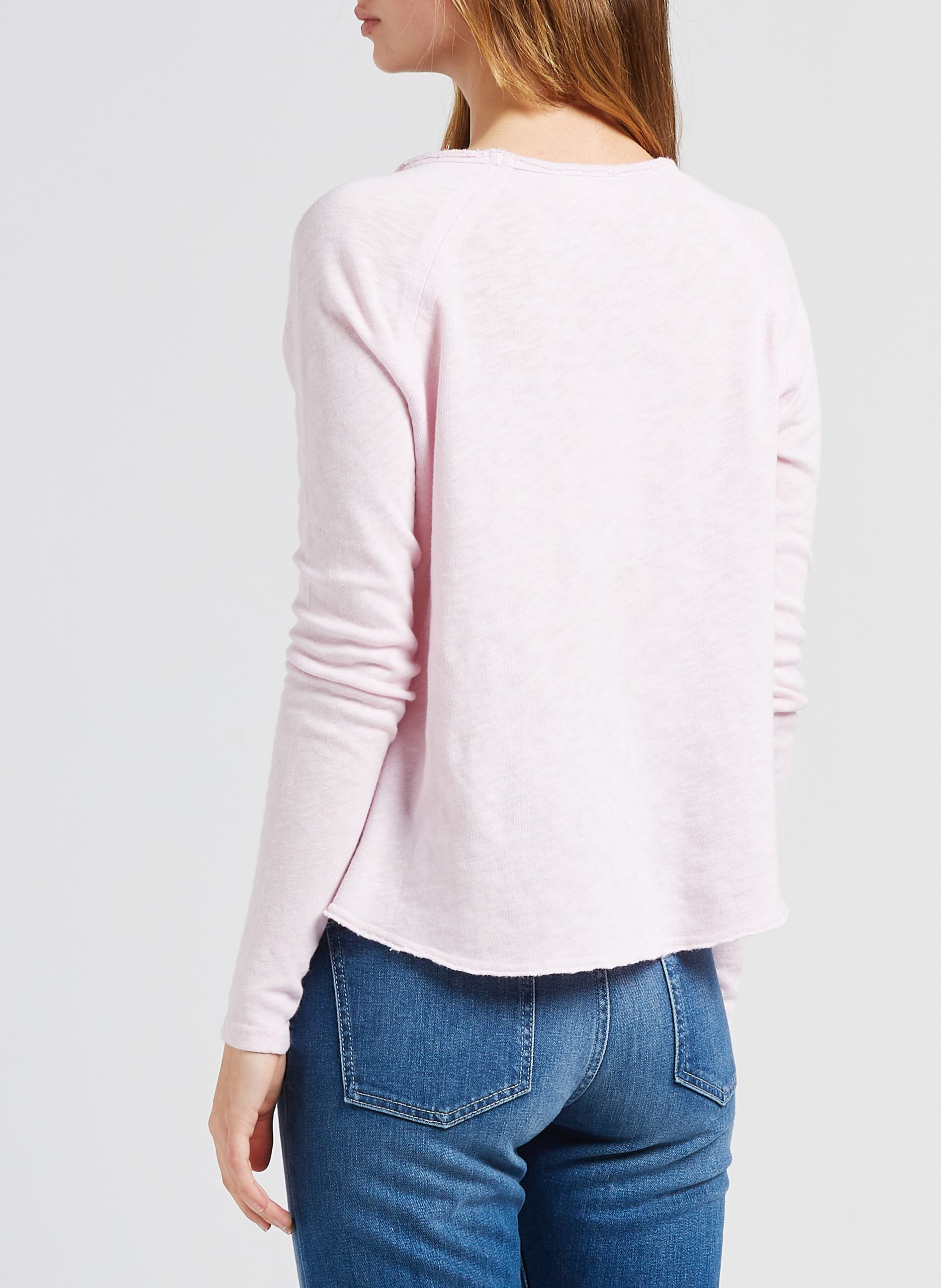 Tee-shirt col rond en coton AMERICAN VINTAGE Rose