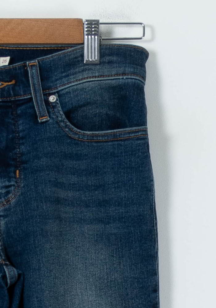 Cropped slim jeans with studs LEVI'S - Seconde main Blue