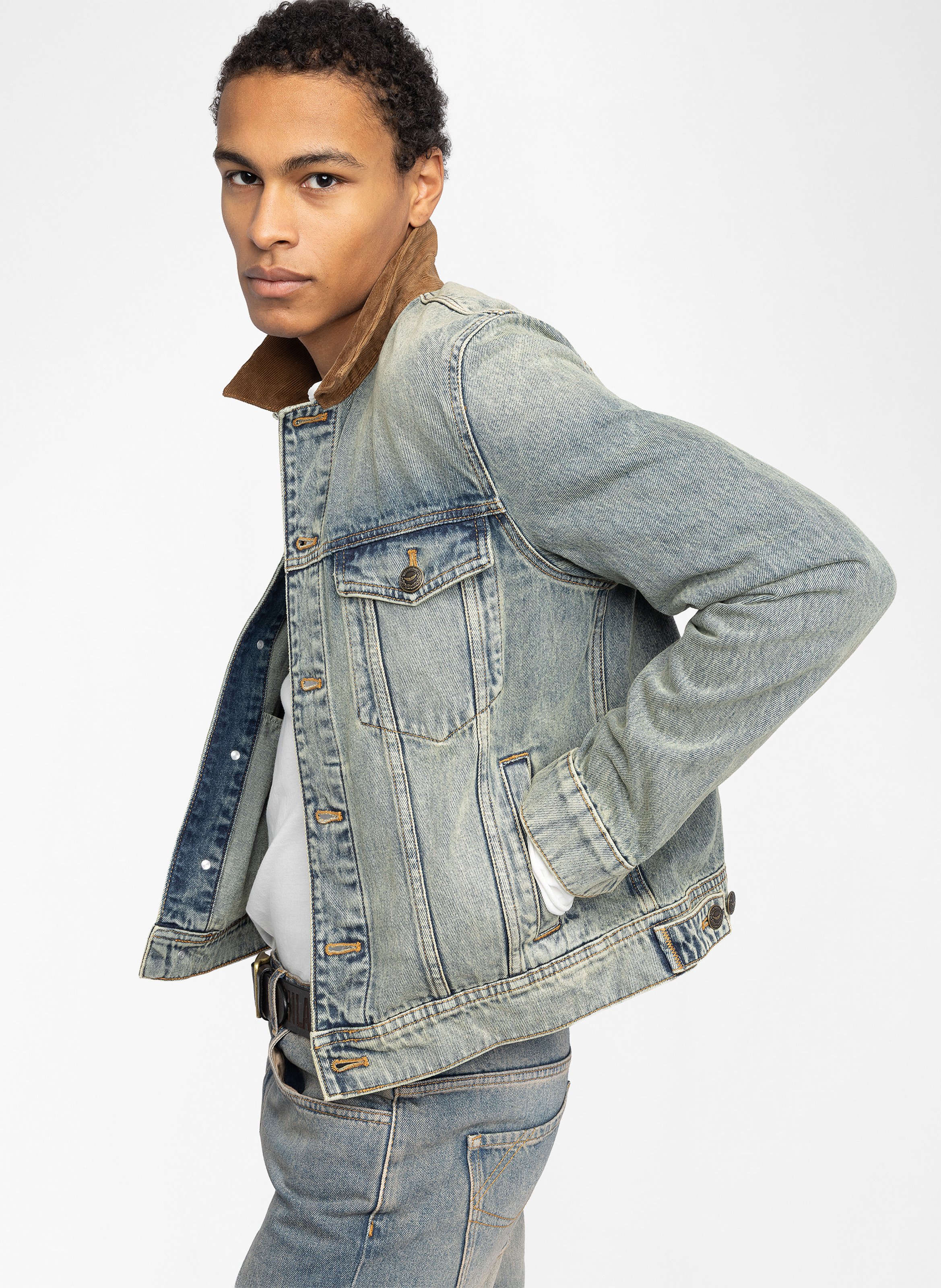 Straight-cut faded denim jacket ZADIG&VOLTAIRE Blue