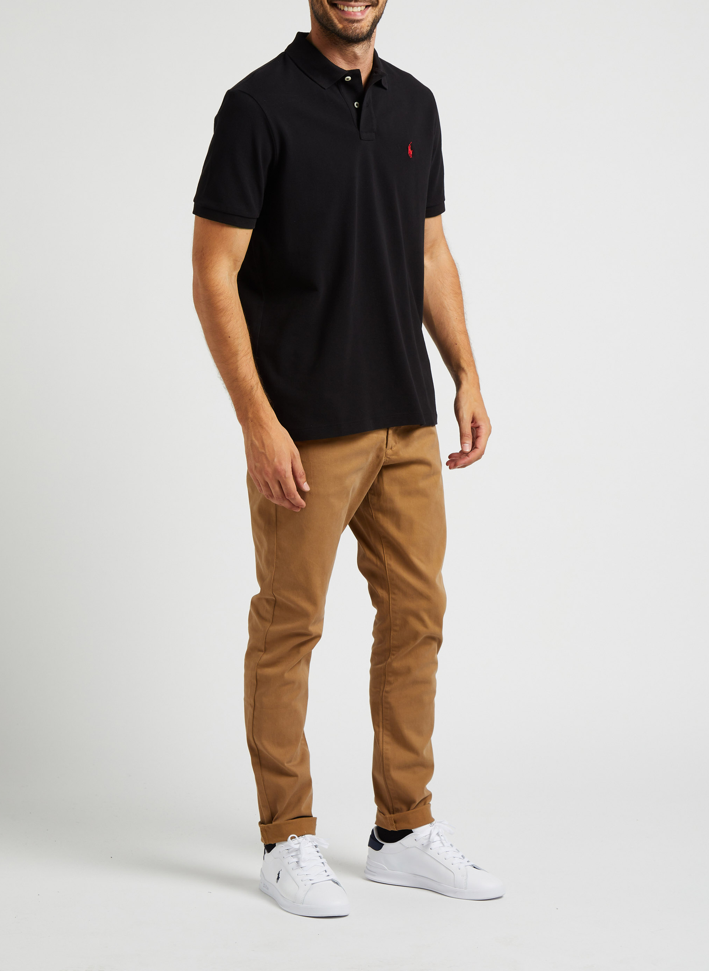 Polo custom-fit en coton POLO RALPH LAUREN Noir