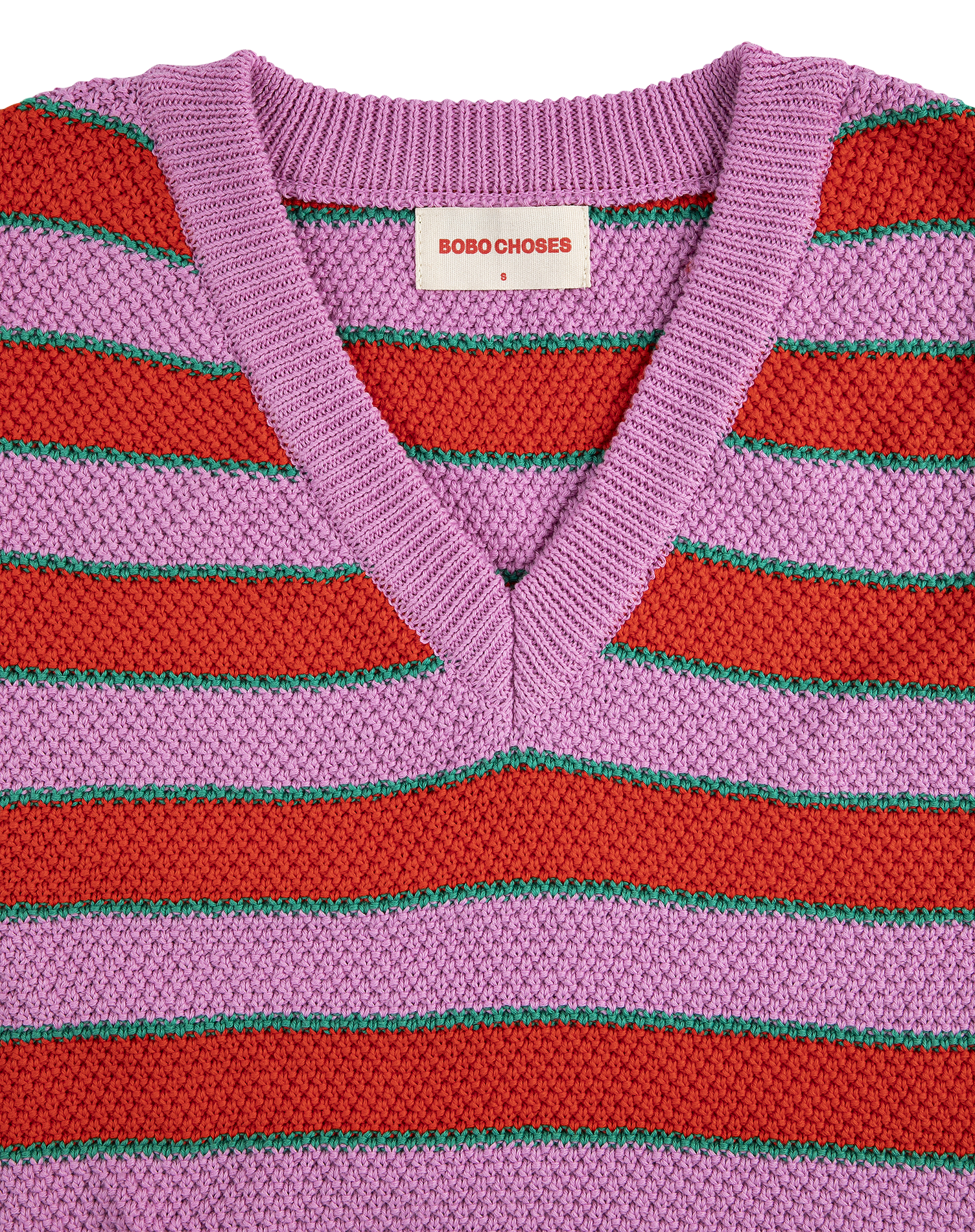 Pull col V sans manches rayé BOBO CHOSES Multicolore