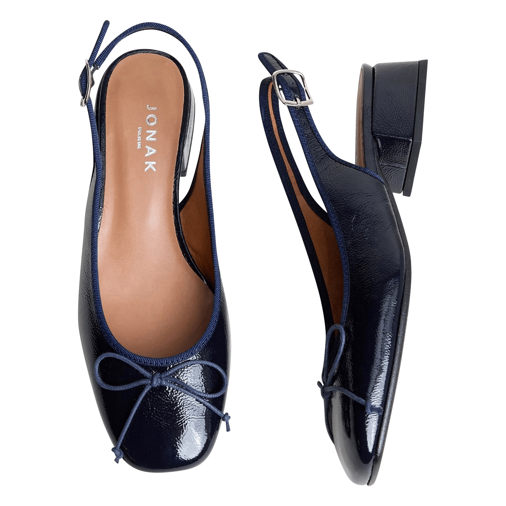 Slingback patent leather ballet flats JONAK Blue