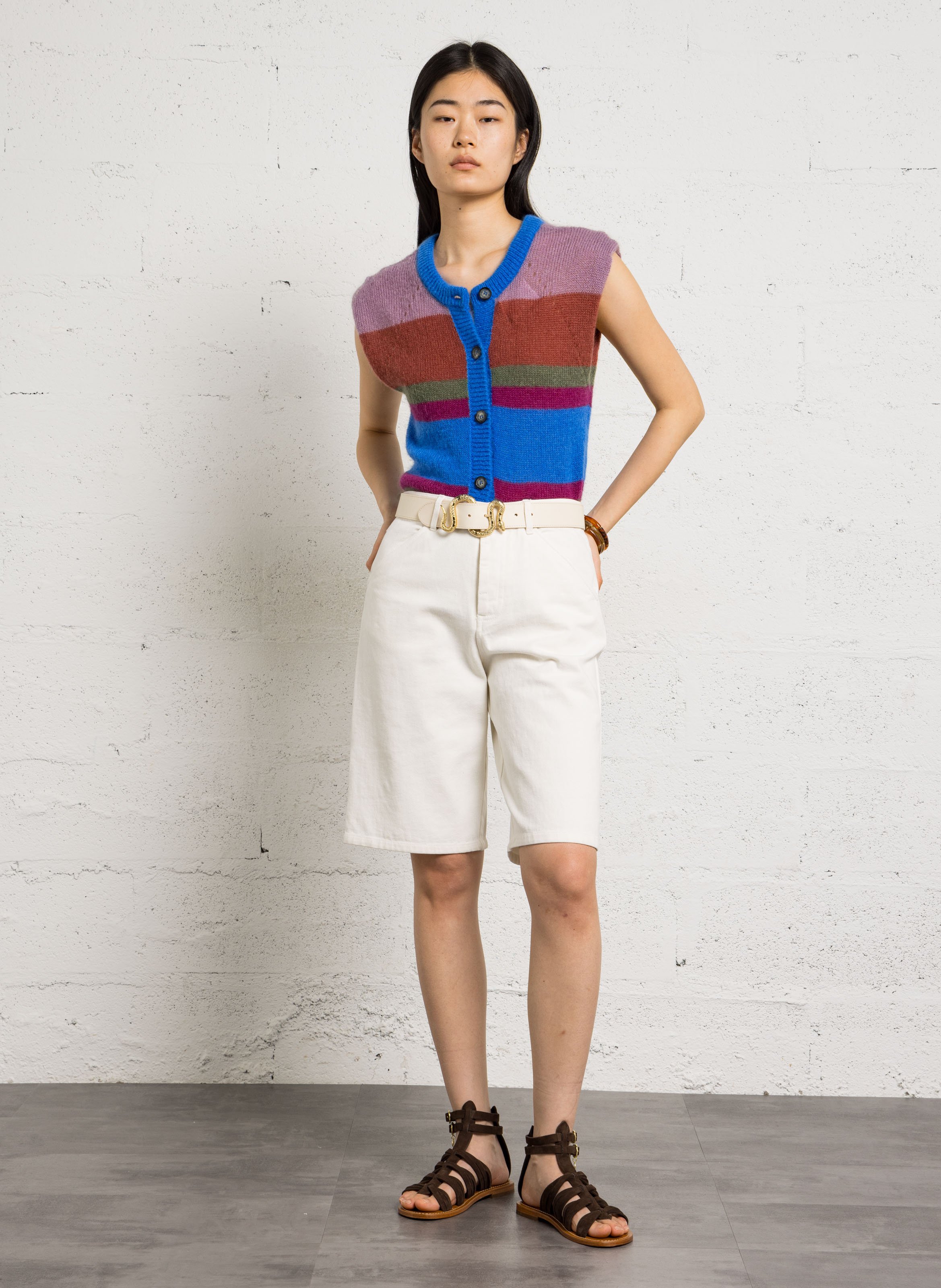 - Buckle closure. - Width: 3 cm.  HERBERT FRERE SOEUR Beige