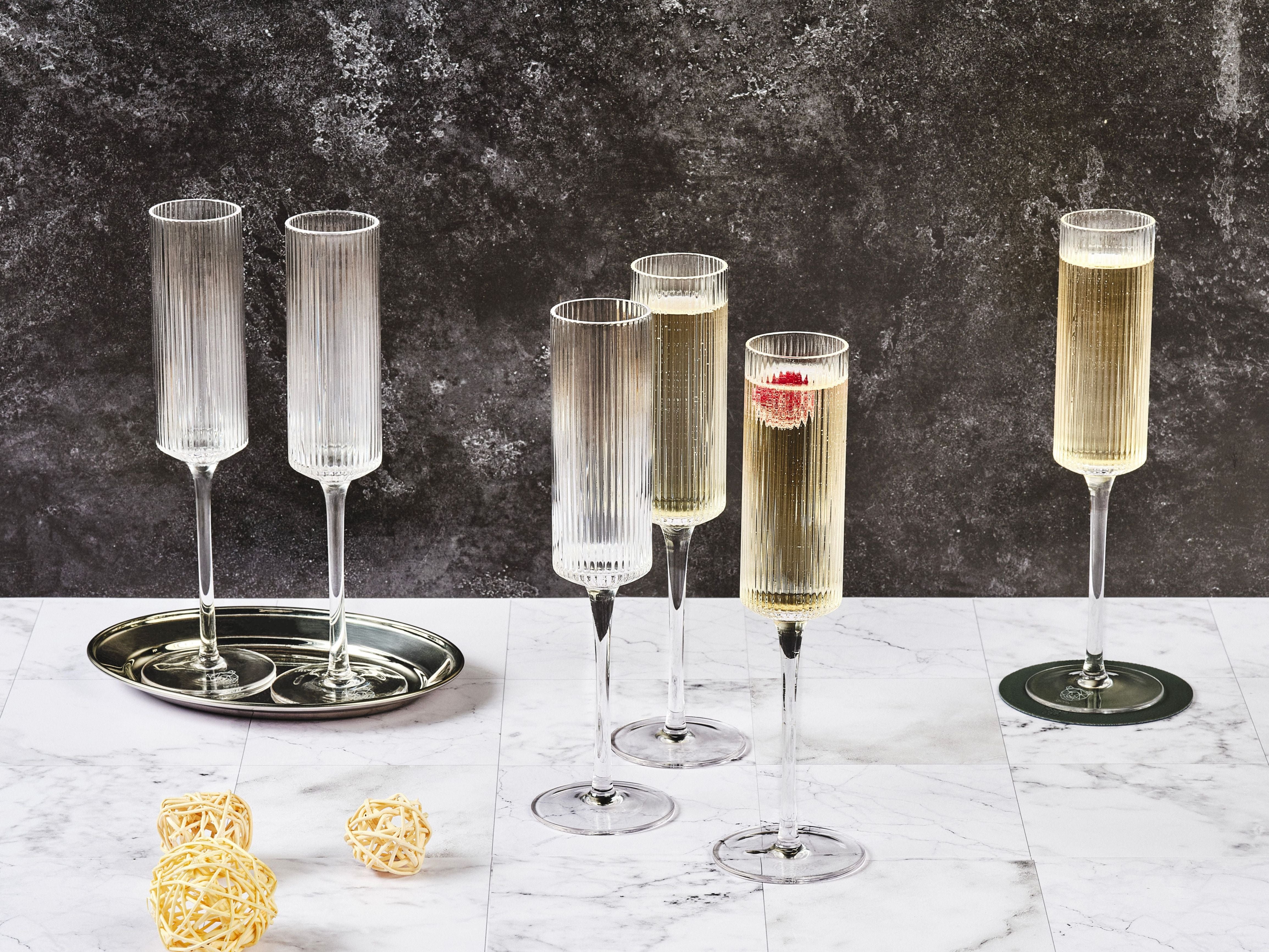 Flûte 20cl linje - 6 pièces BJORN Transparent