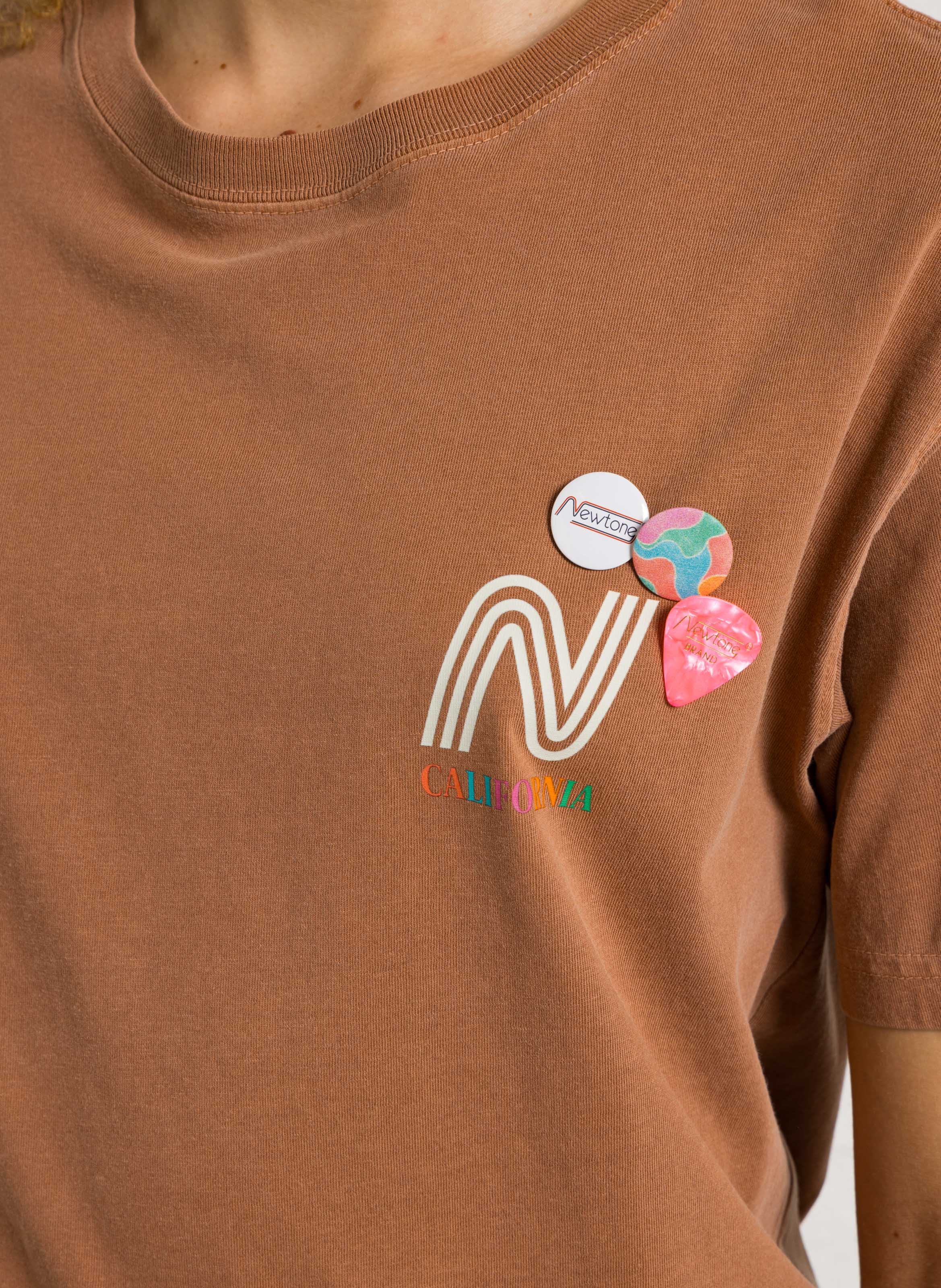 Regular-fit round-neck cotton T-shirt NEWTONE Red