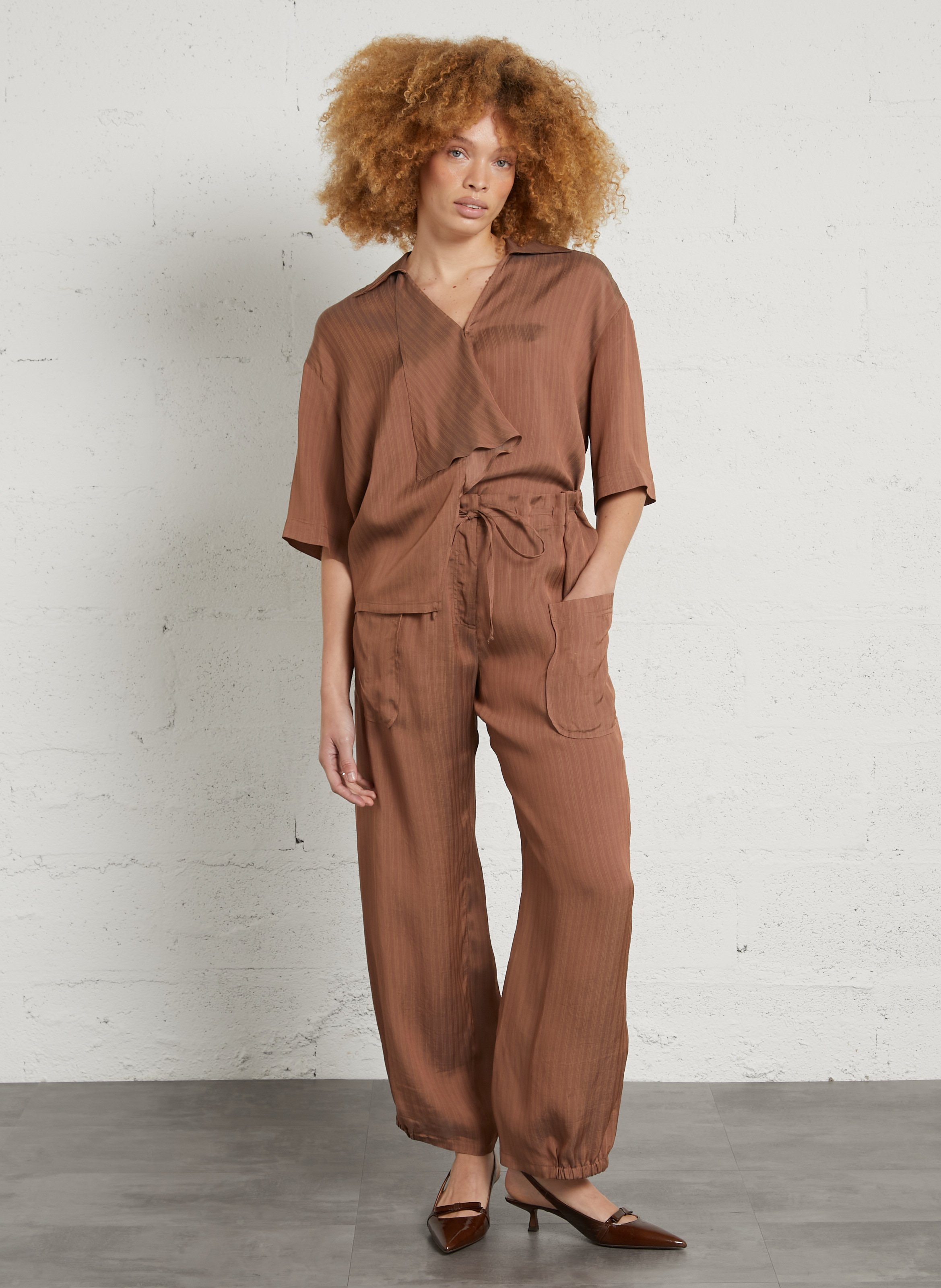 Gestreiftes Hemd MARGAUX LONNBERG Orange