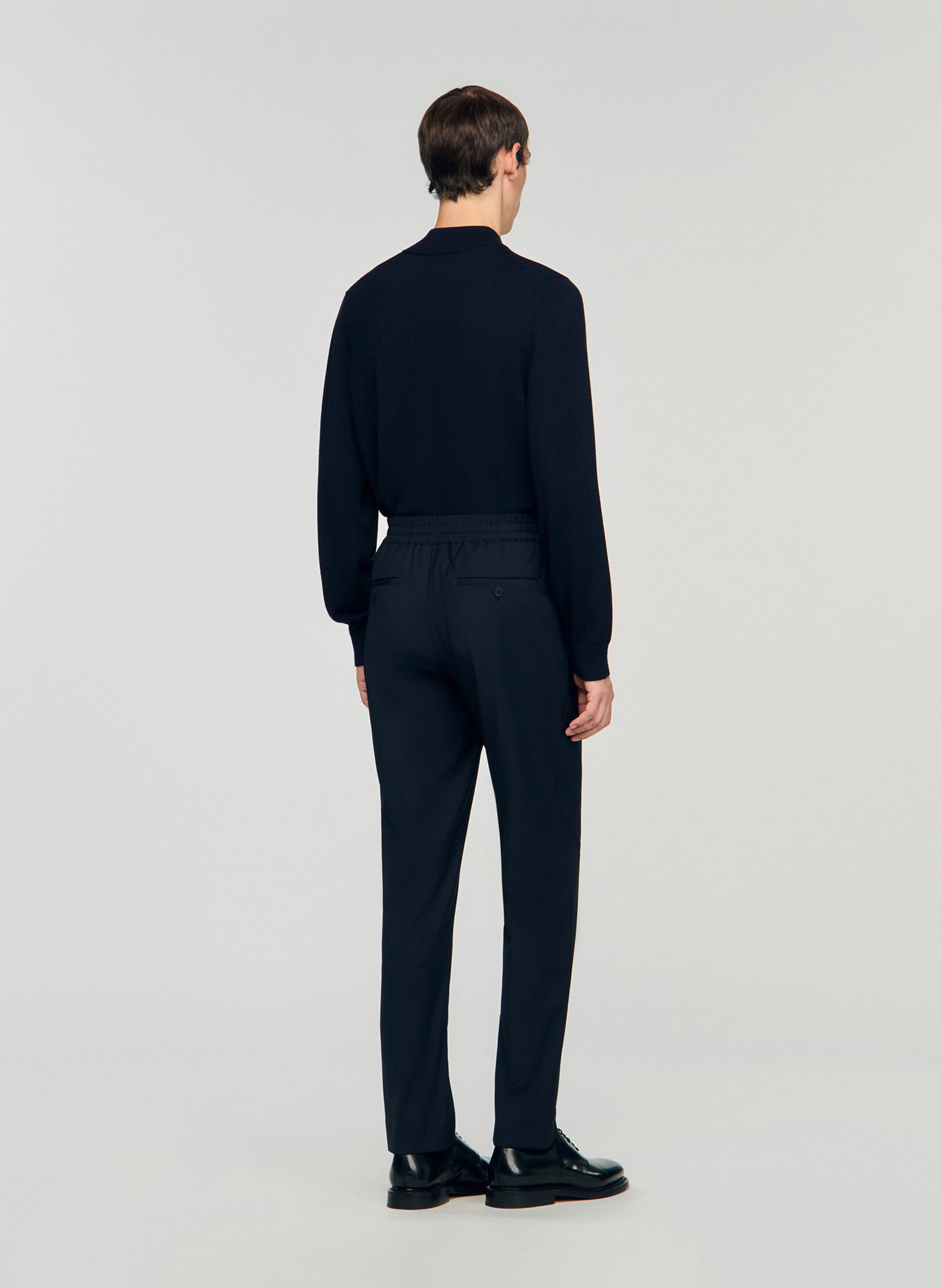 Wool-blend carrot pants SANDRO Blue