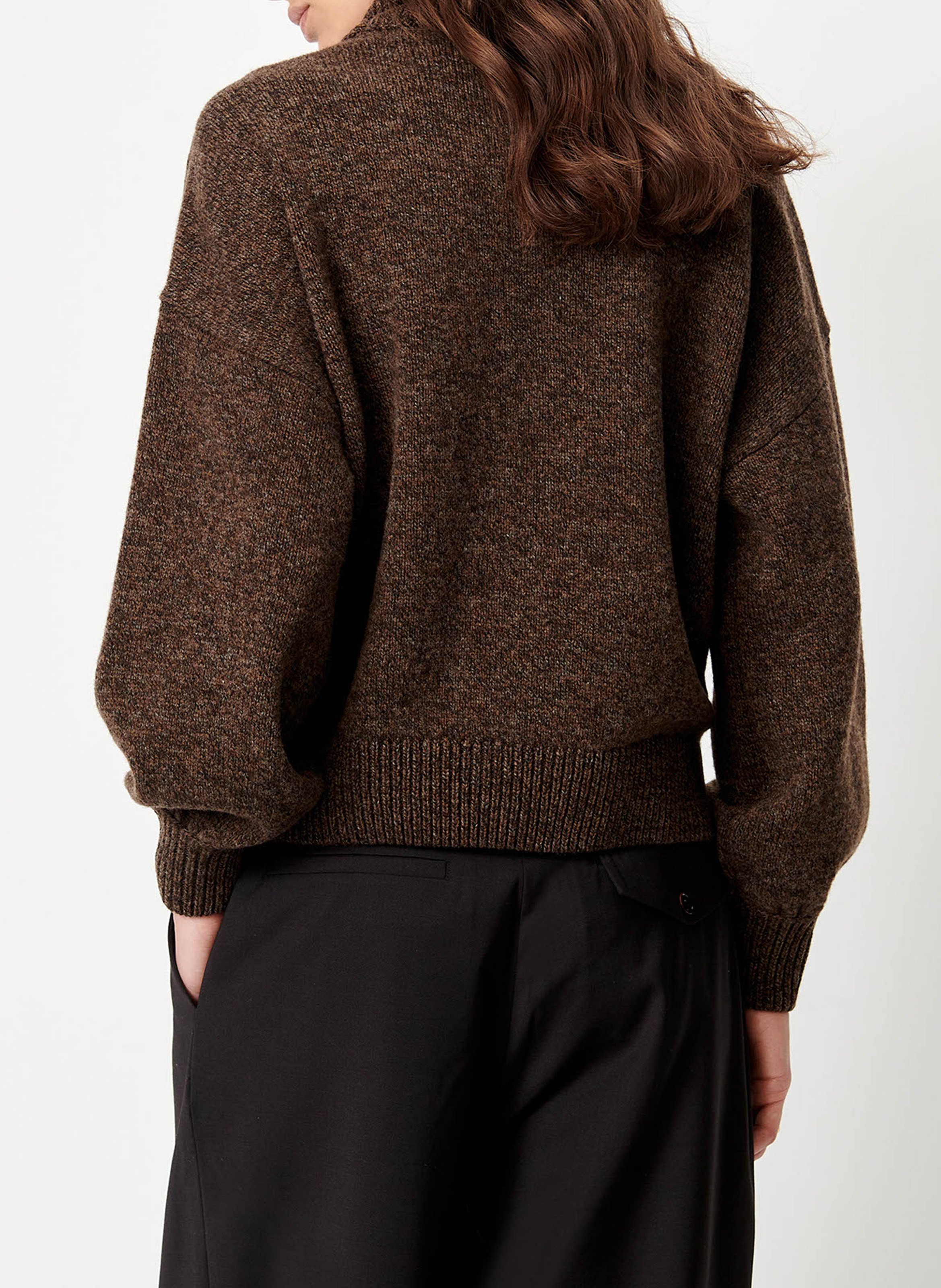 Oversize Rollkragenpullover aus Wolle und Kaschmir SESSUN Braun