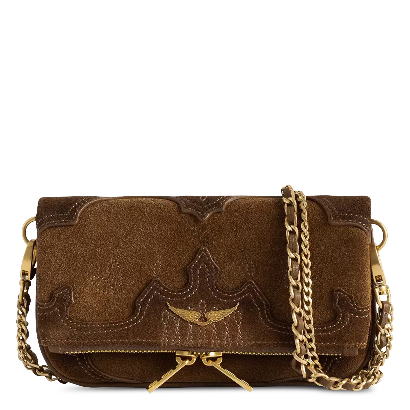 Leder-Umhängetasche ZADIG&VOLTAIRE Braun