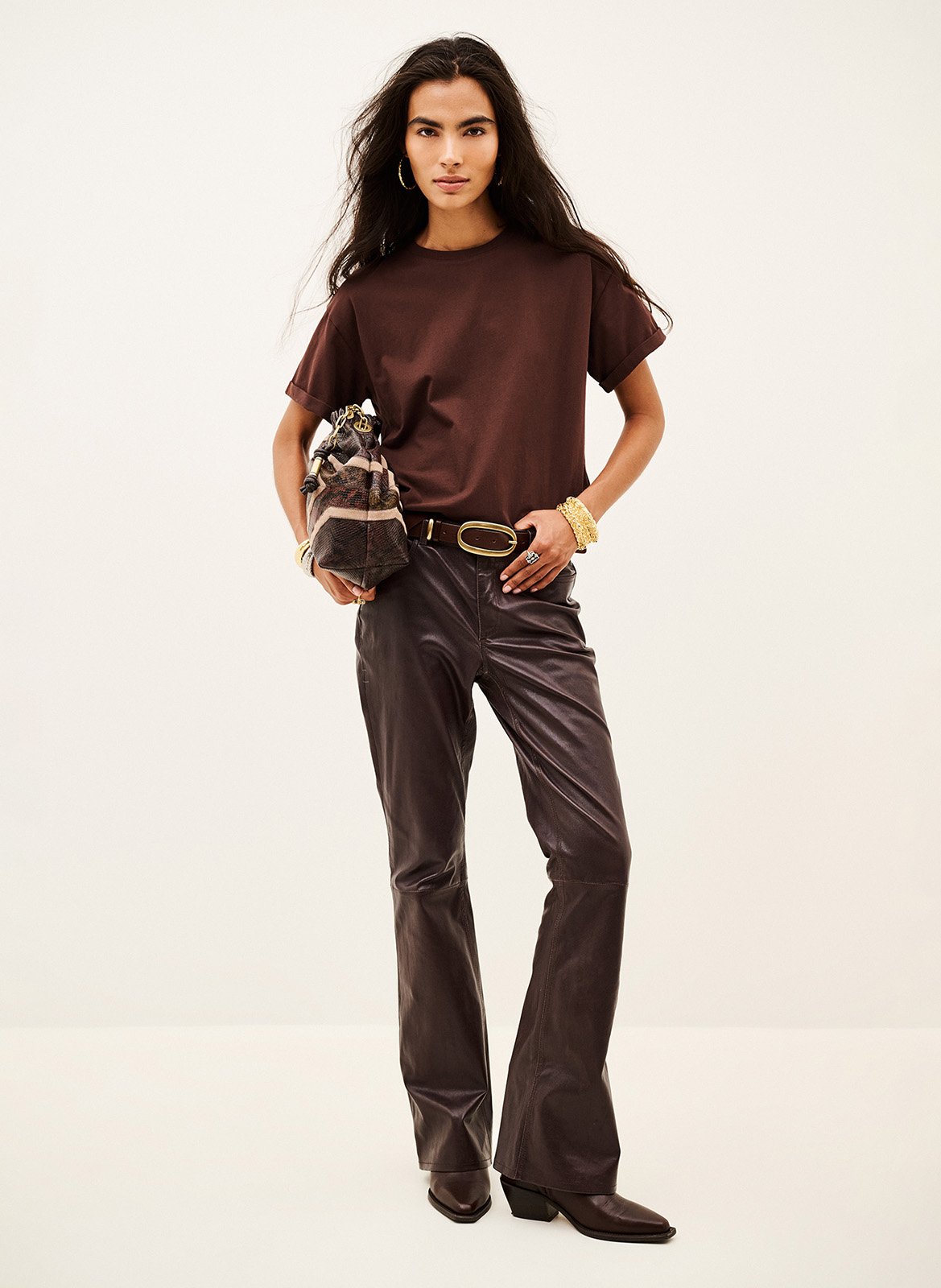 Tee-shirt manches courtes en coton BA&SH Rouge