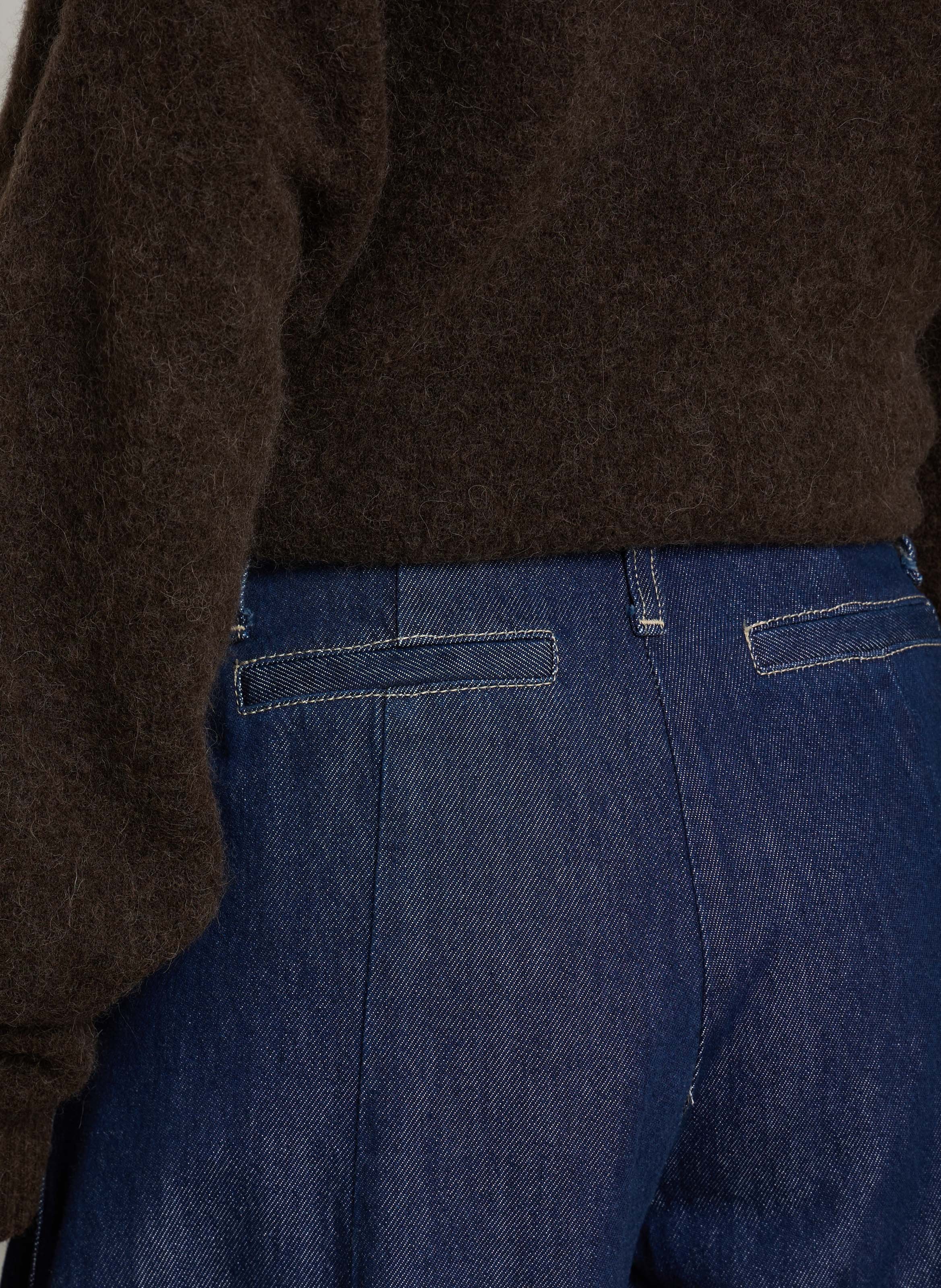 Hohe Taille Jeansrock PLEASE Blau
