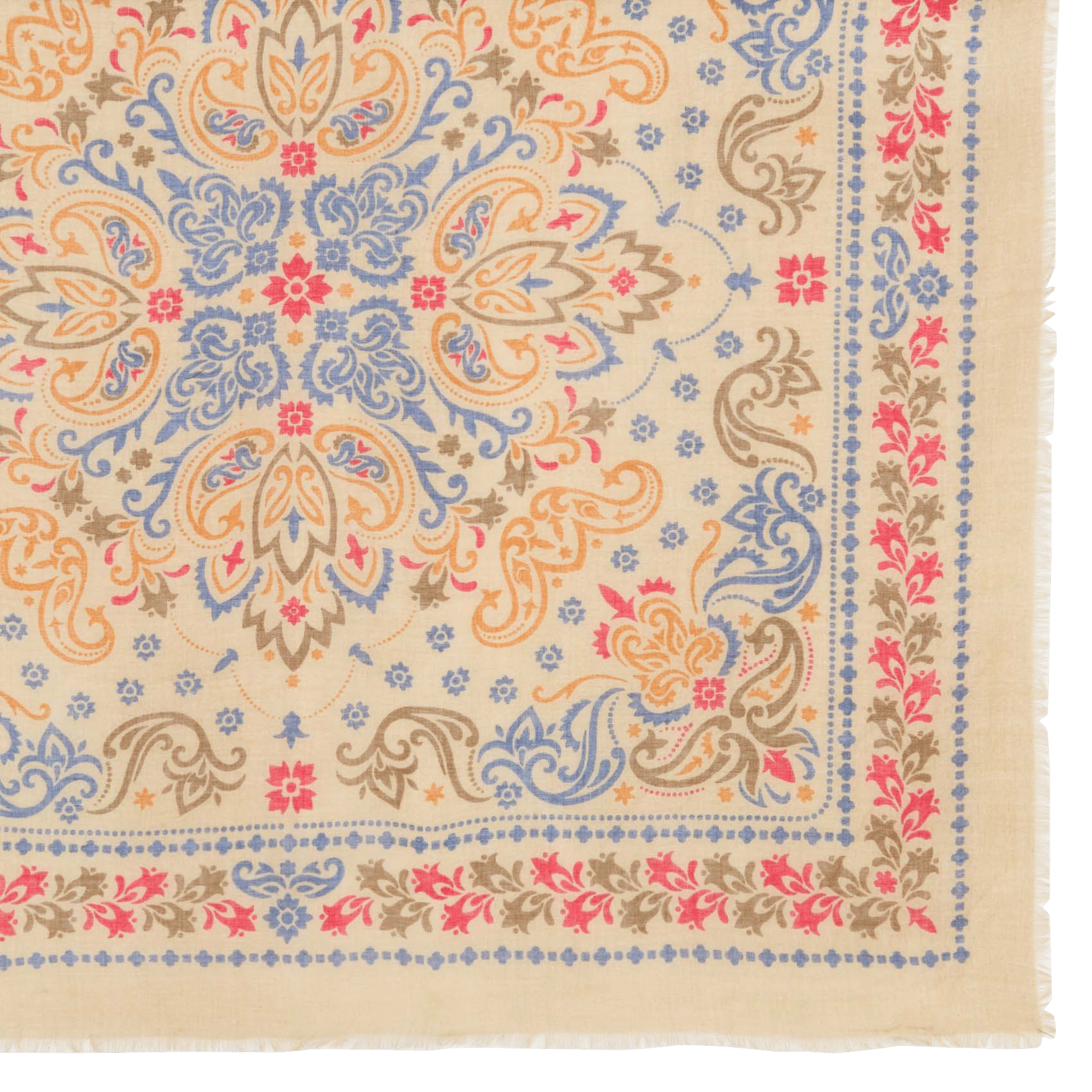 Foulard imprimé en laine mélangée MAISON LECOMTE FLAMENT