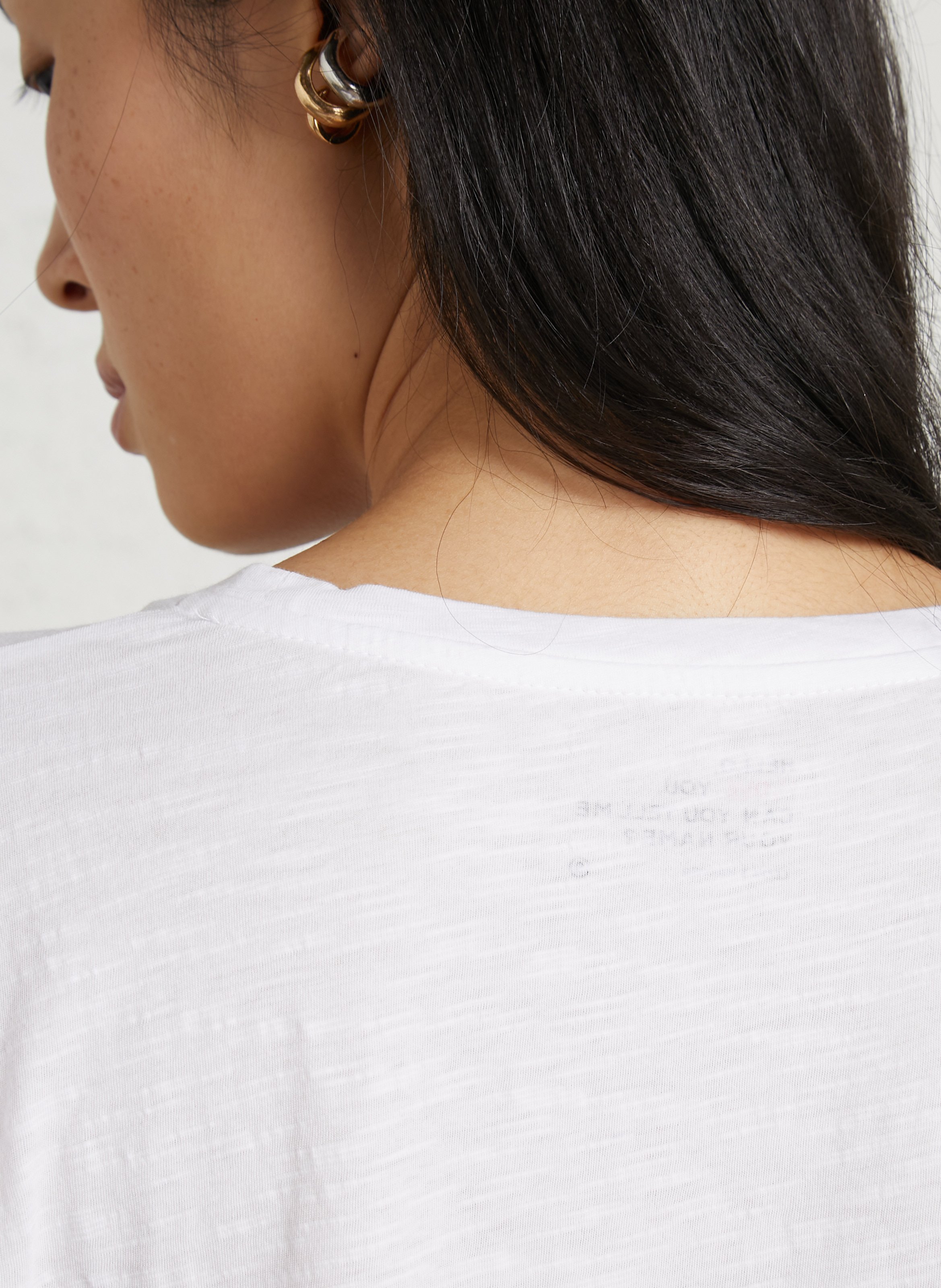 Tee-shirt à sequins en coton bio LEON & HARPER Blanc