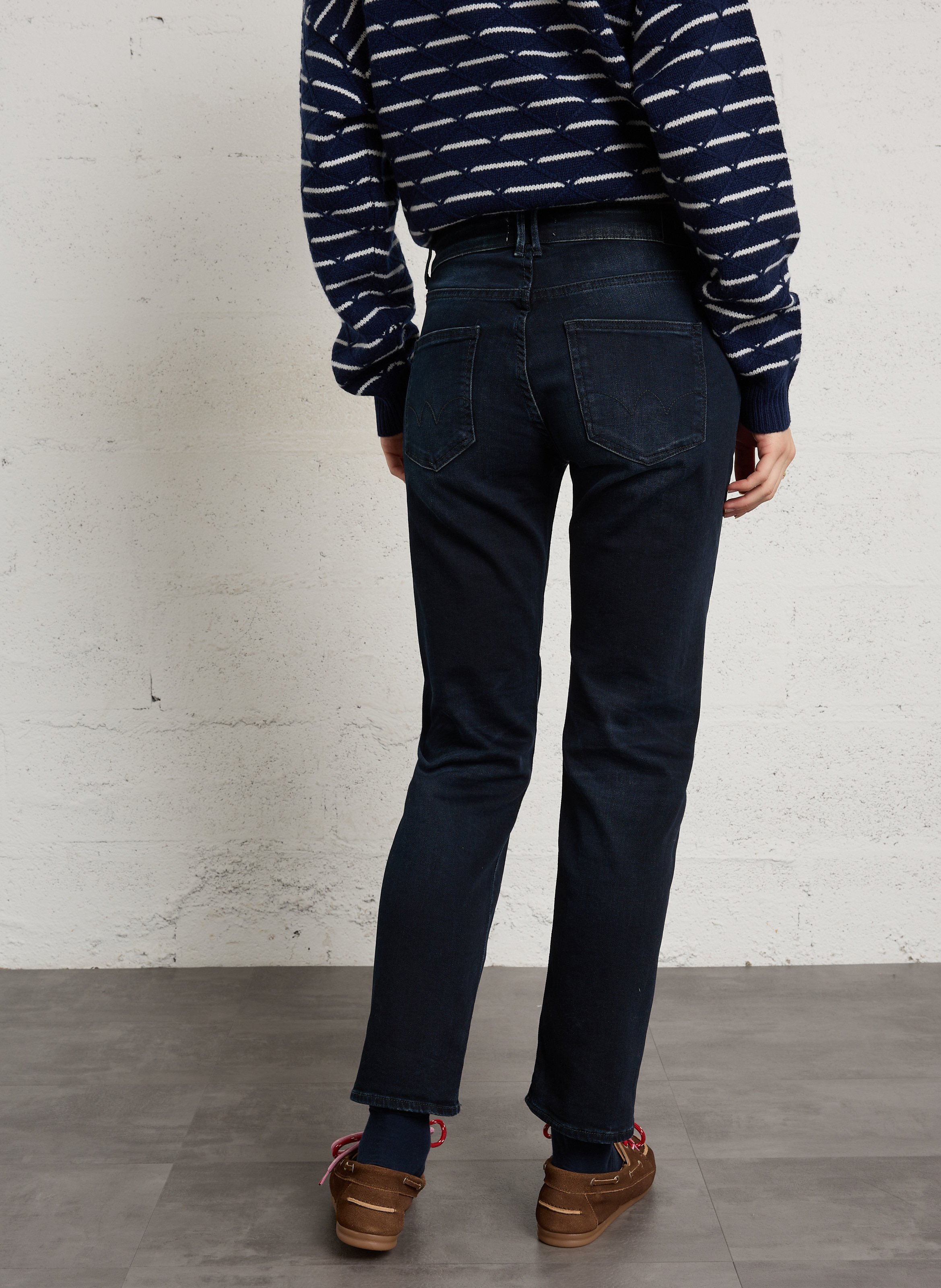 Straight Cut Jeans aus Baumwoll-Mix LE TEMPS DES CERISES Blau