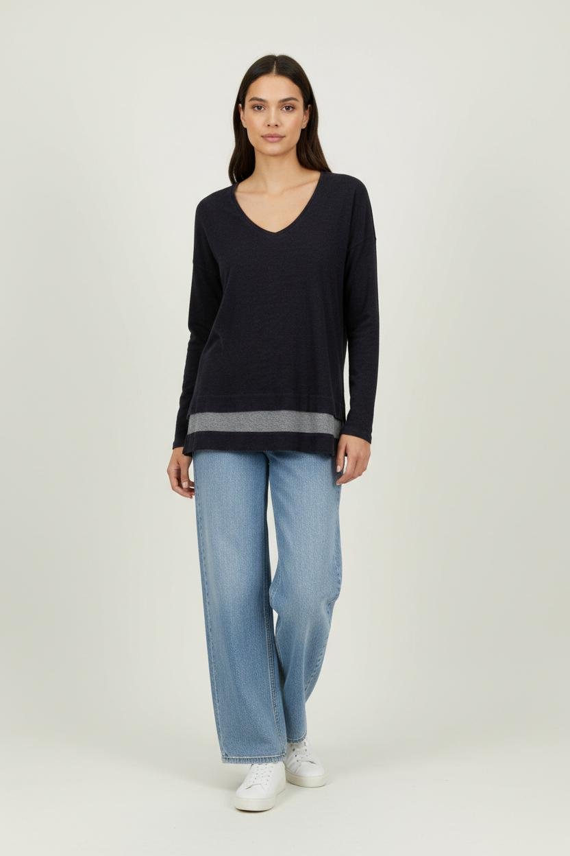 Sweater MAJESTIC FILATURES - SECONDE MAIN Grey