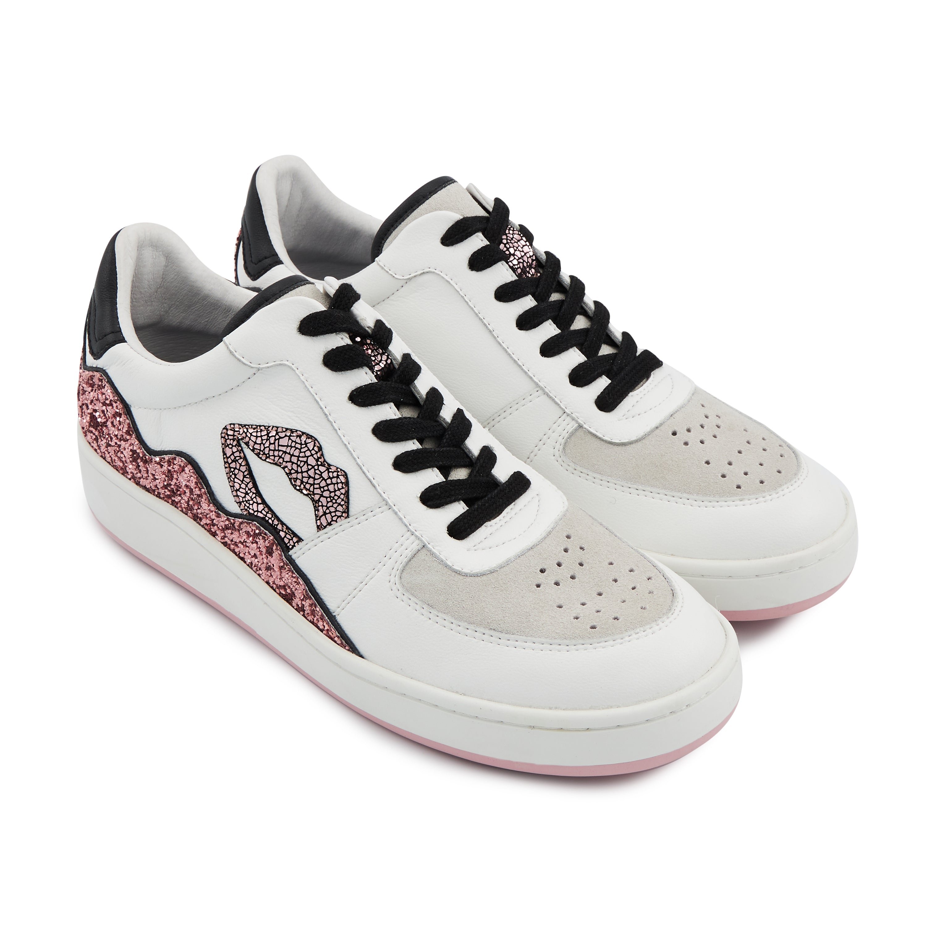 Leather sneakers BONS BAISERS PARIS White