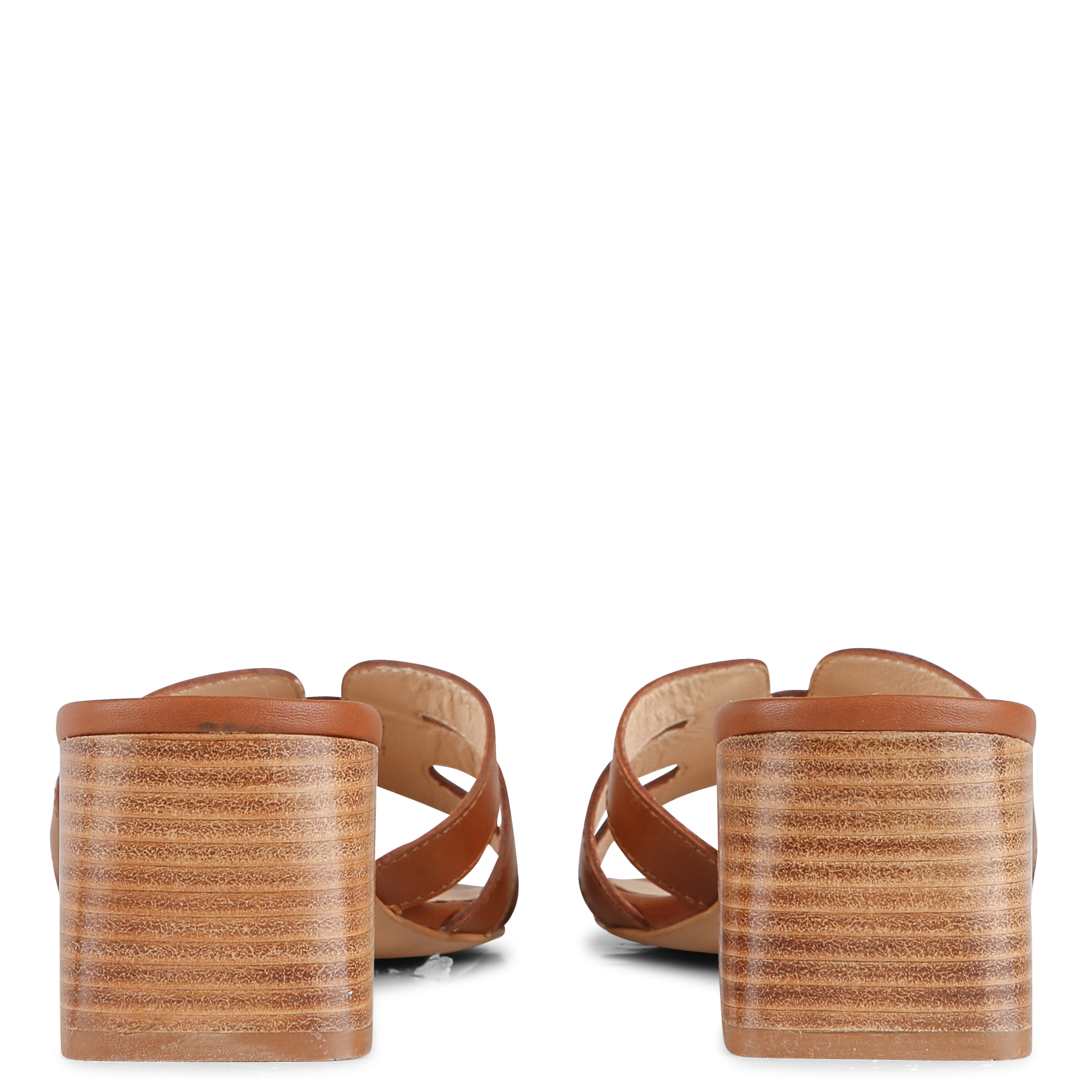 Sandales à talons en cuir LES TROPEZIENNES PAR M.BELARBI Marron