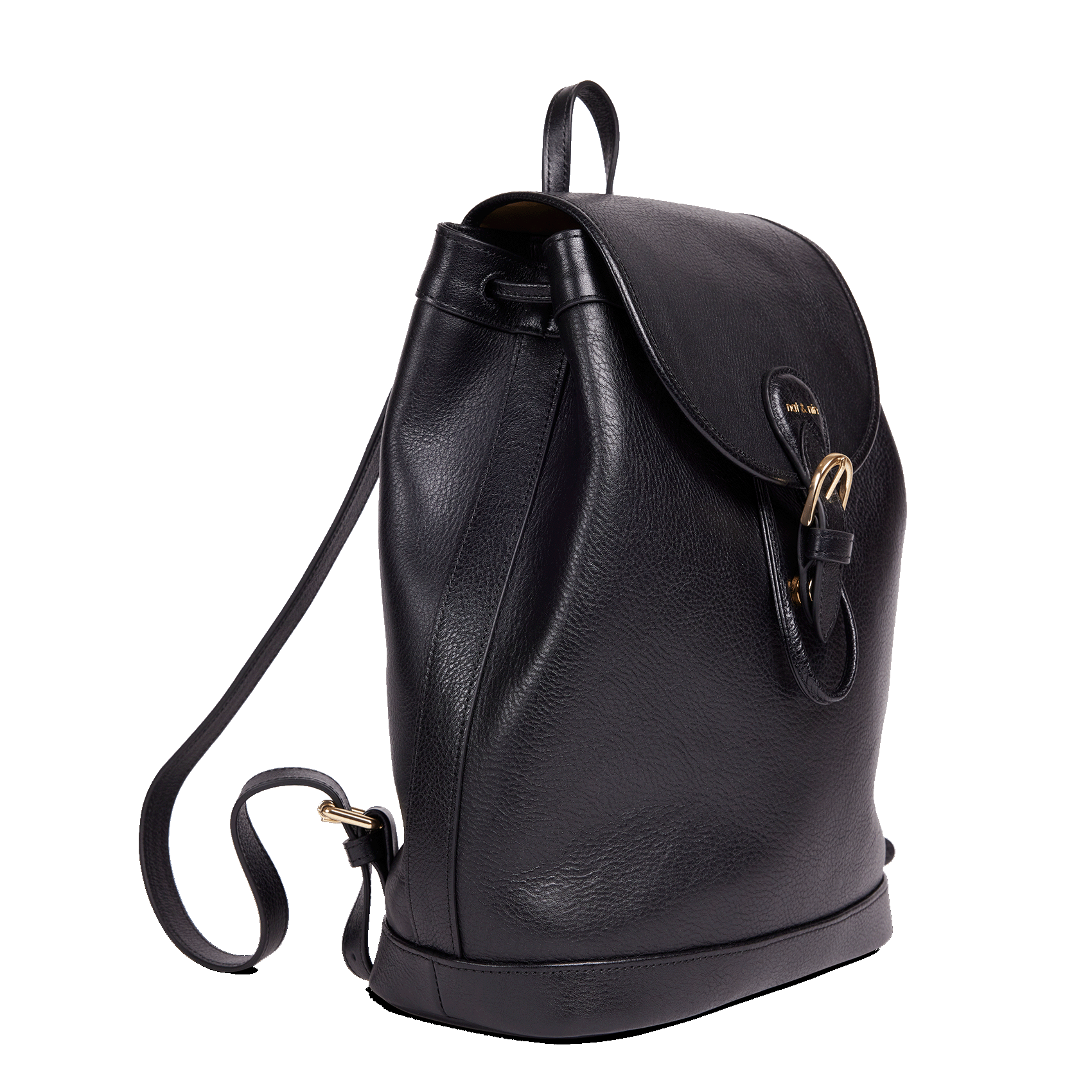 Sac à dos en cuir NAT & NIN Noir