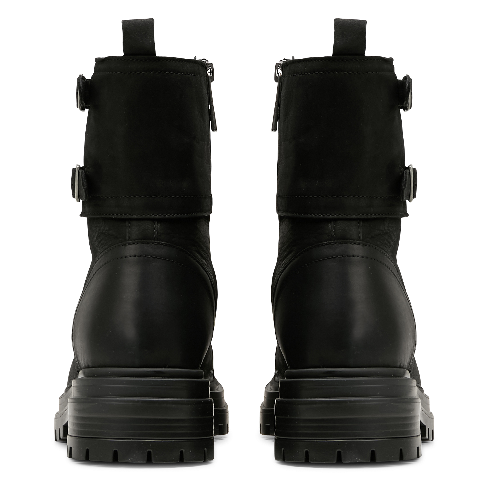 Dual-material ankle boots IKKS Black