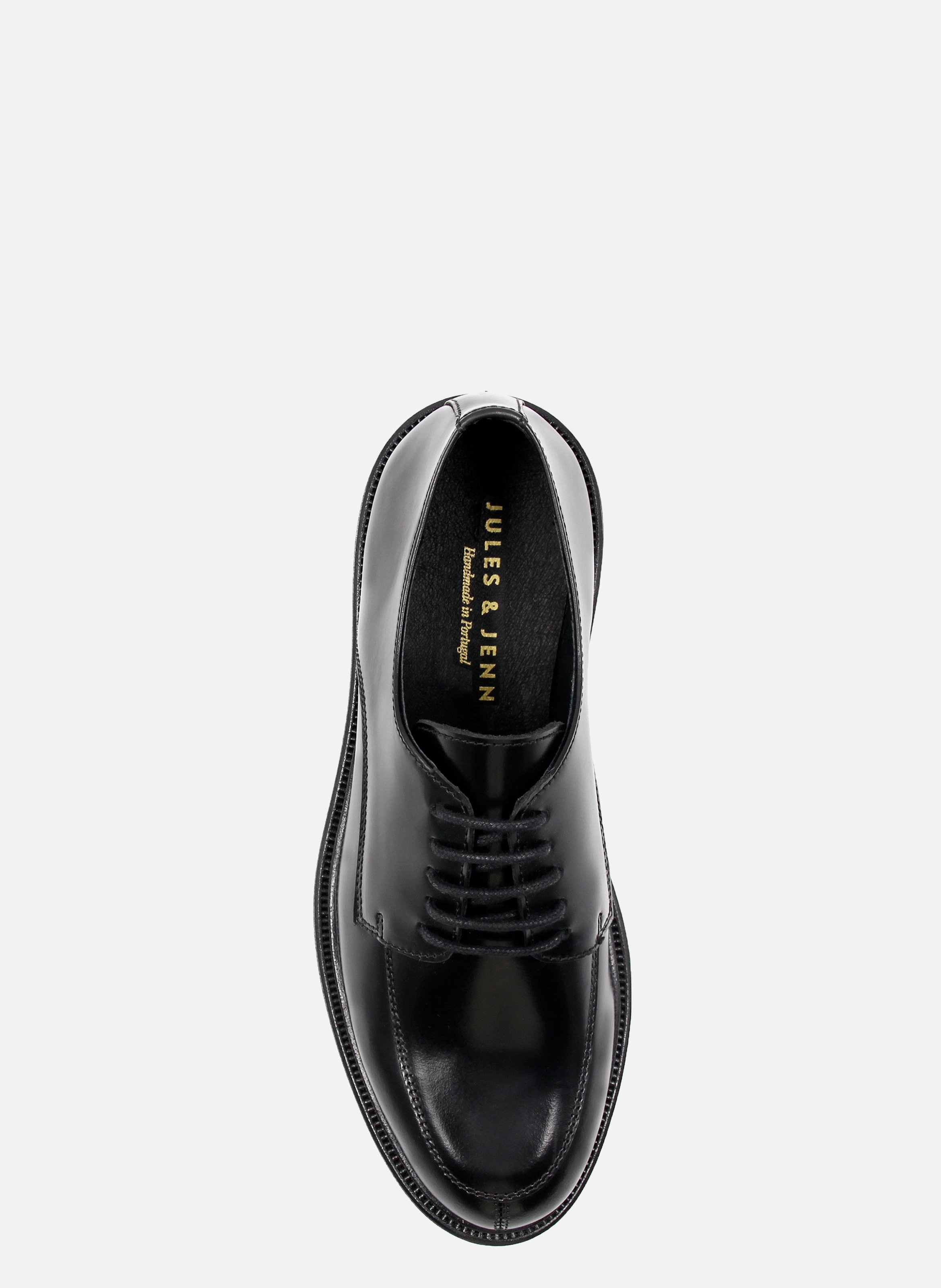 Shiny leather Derby shoes JULES & JENN Black