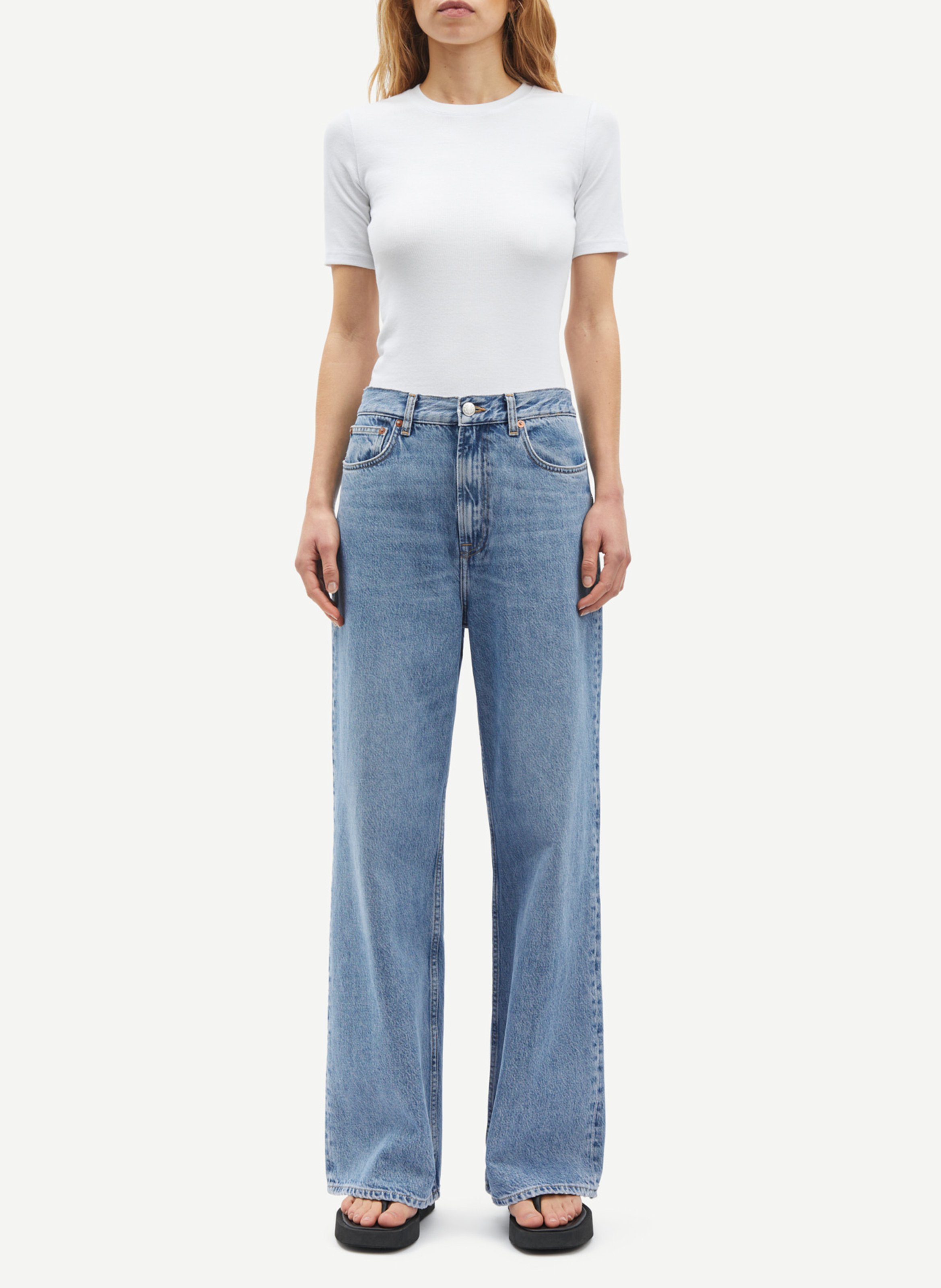 Tee-shirt manches courtes en coton organique SAMSOE SAMSOE Blanc