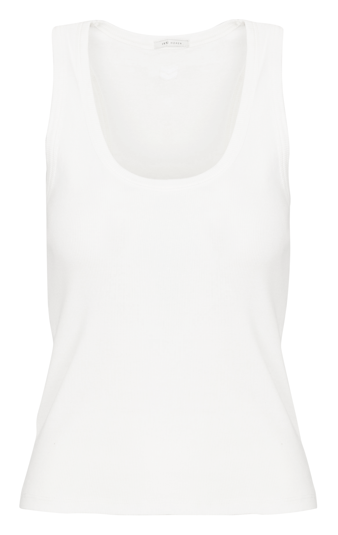 Baumwoll-Tanktop mit Rundhalsausschnitt IKKS Weiss