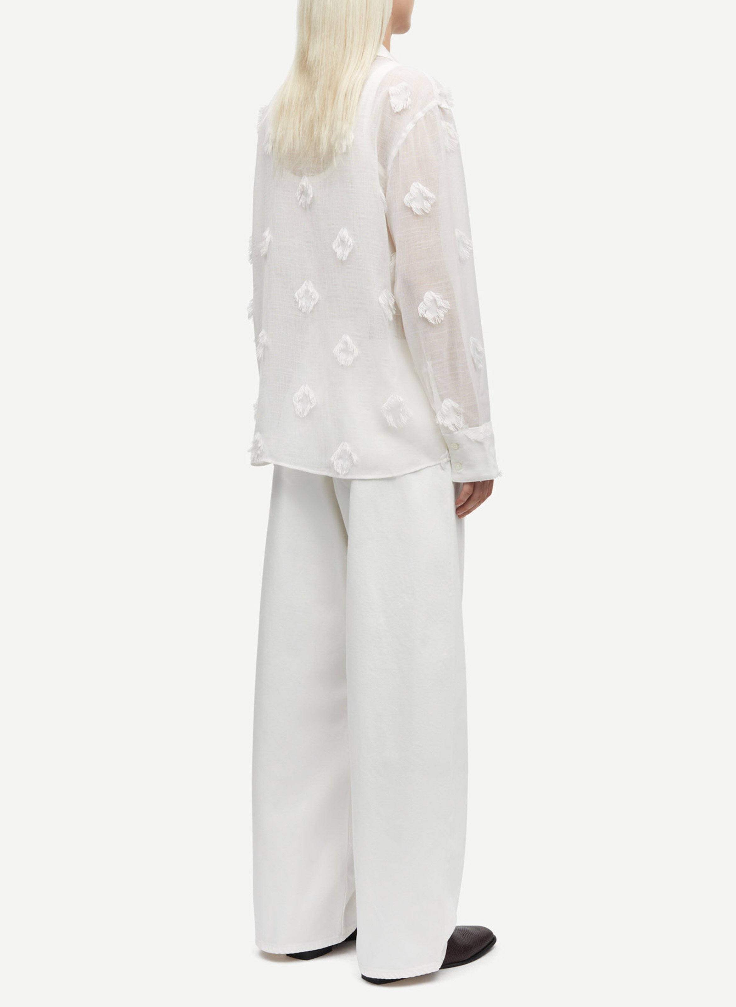 Jean large  SAMSOE SAMSOE Blanc