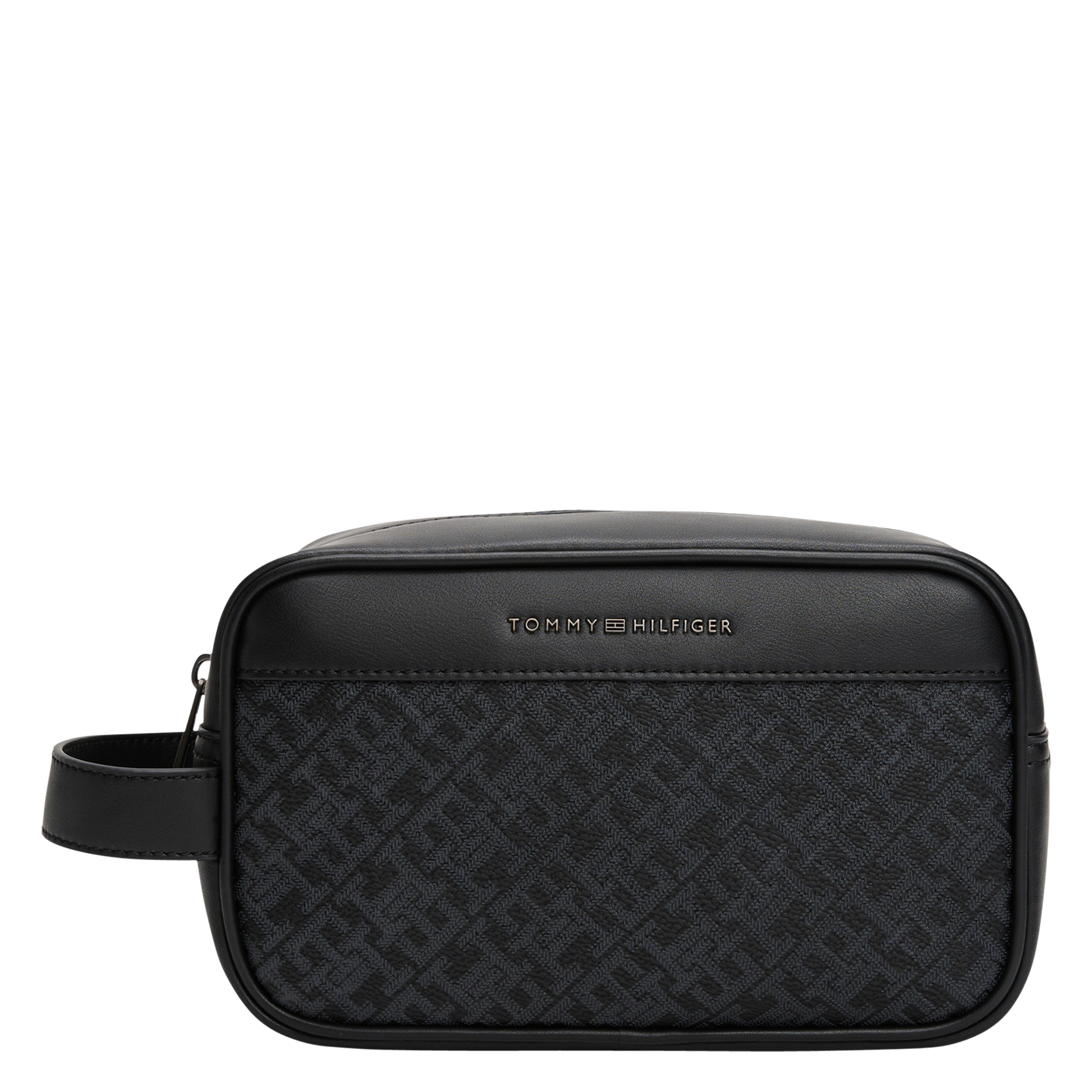 Pochette zippée en jacquard TOMMY HILFIGER Noir