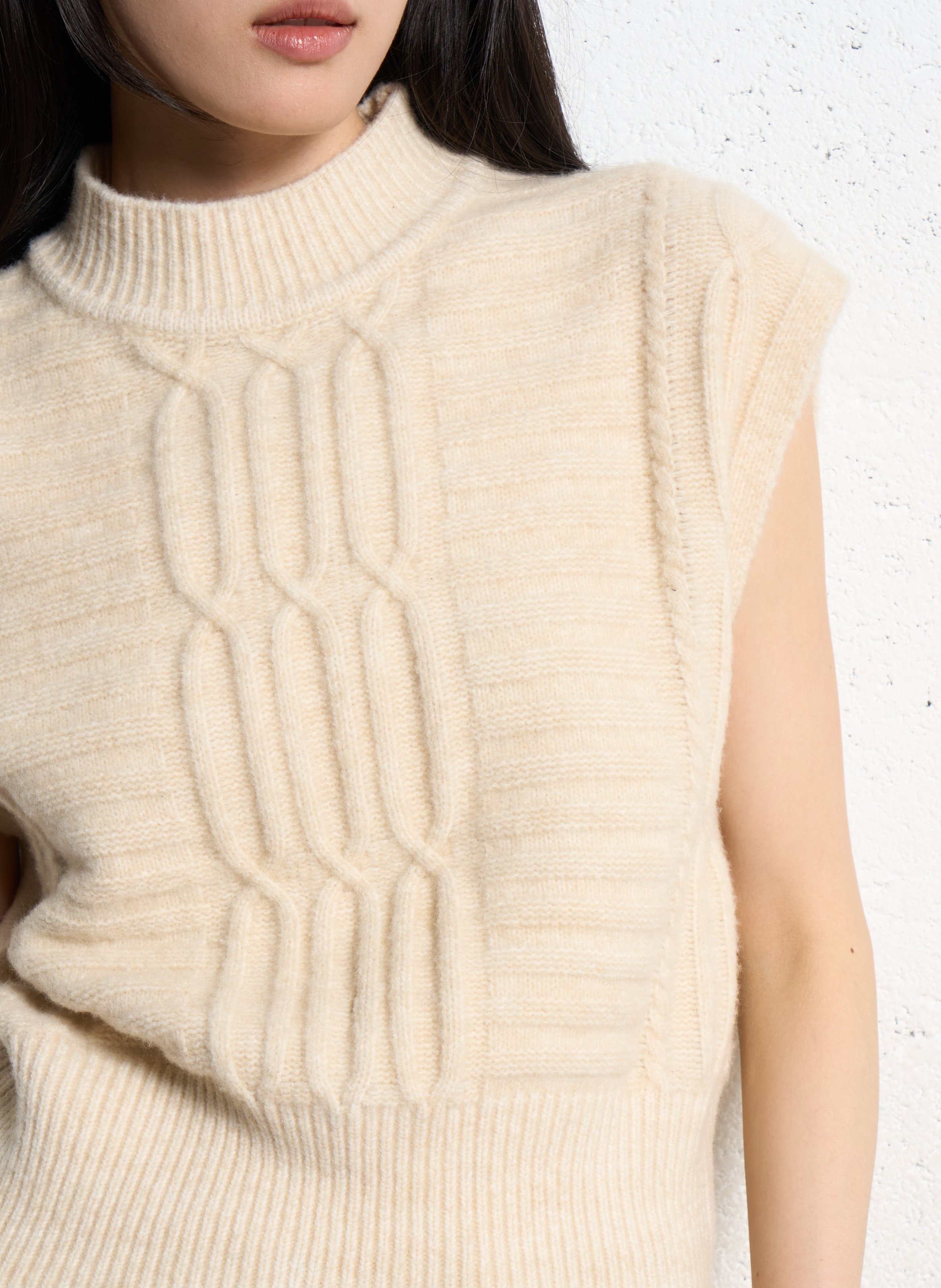 Pull col rond  SUNCOO Blanc