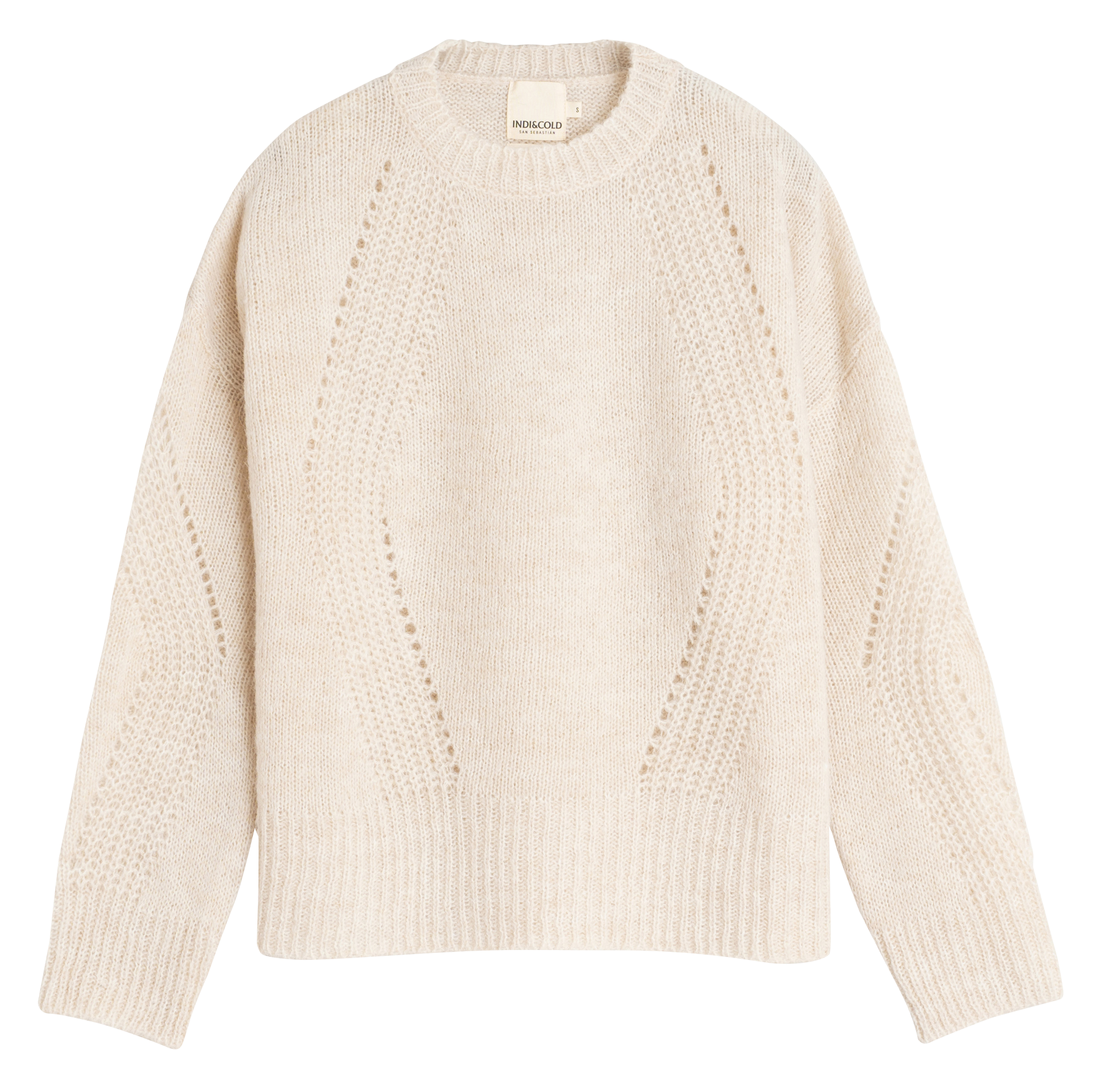 Pull col rond  INDI & COLD Beige
